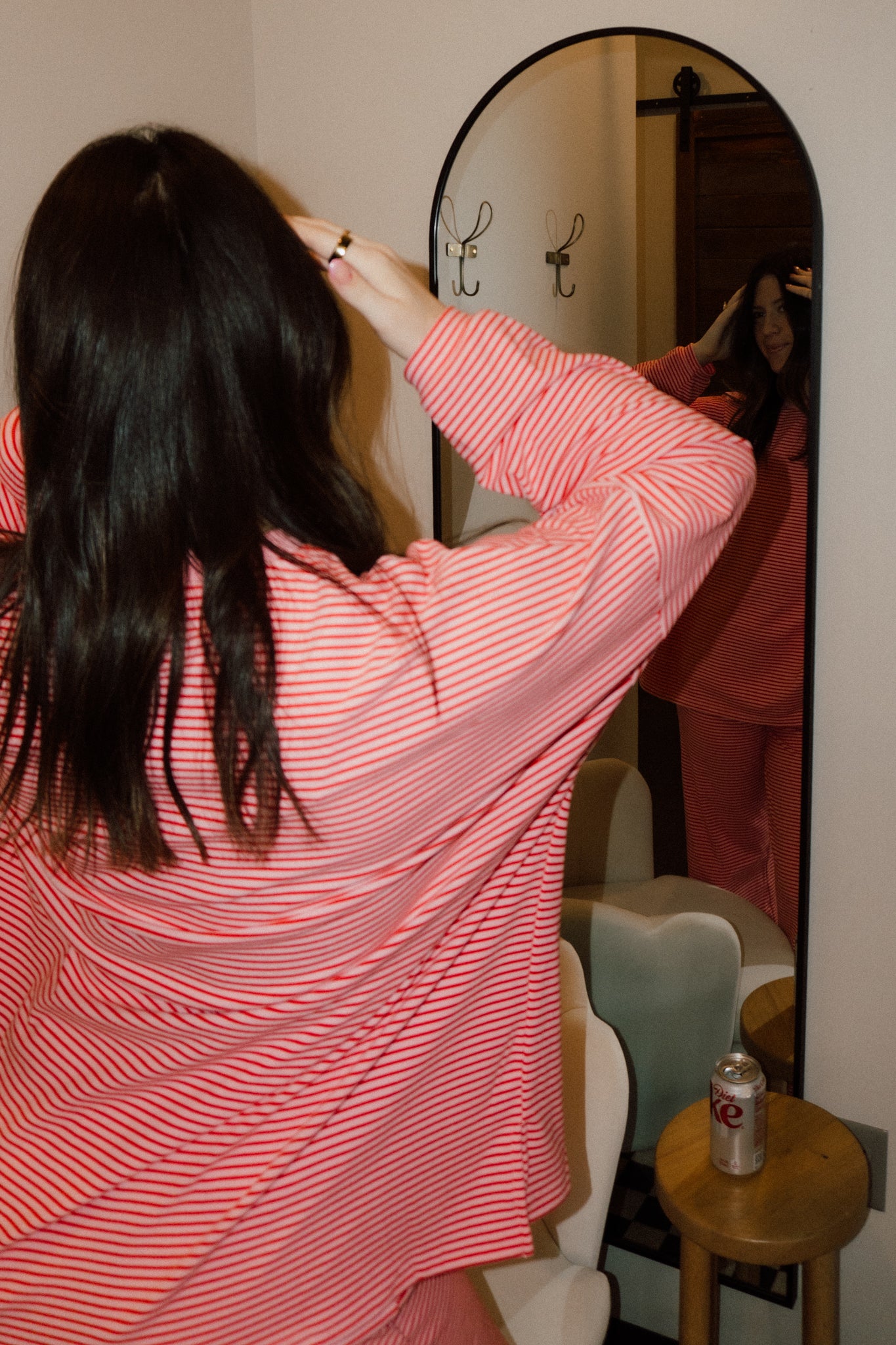 Brushed Up Pants | Pink + Red