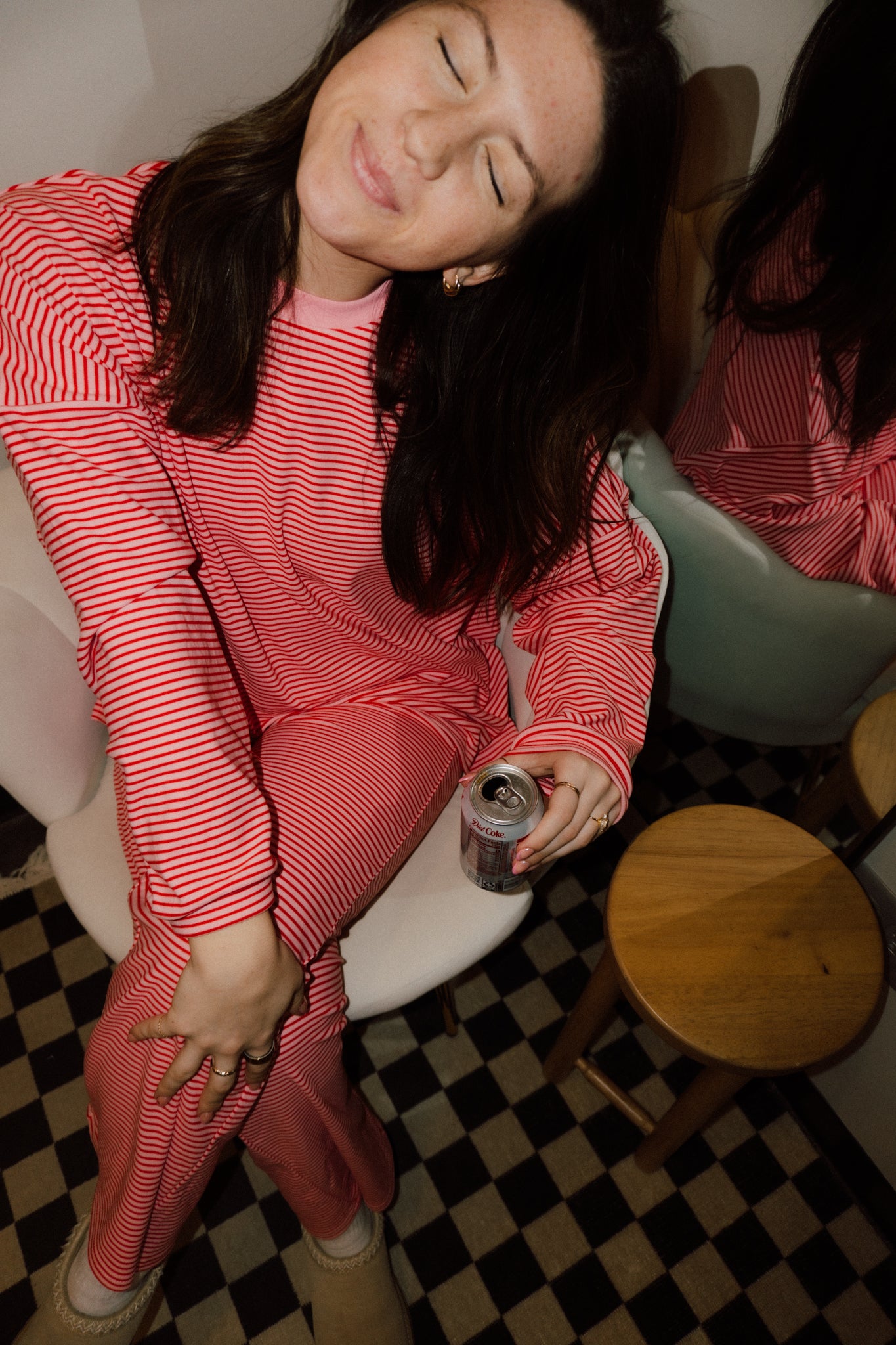 Brushed Up Pants | Pink + Red