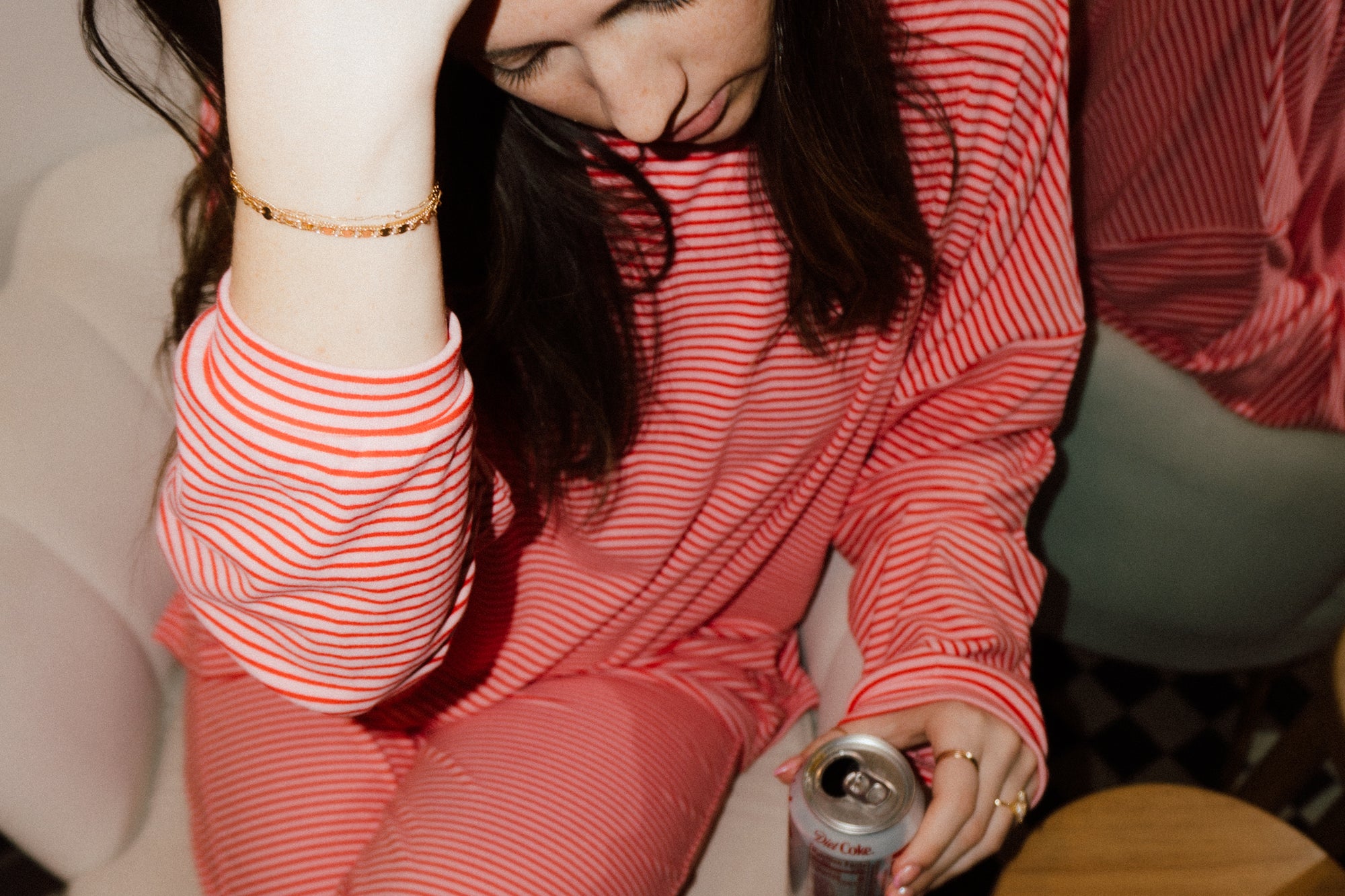 Brushed Up Crew | Pink + Red