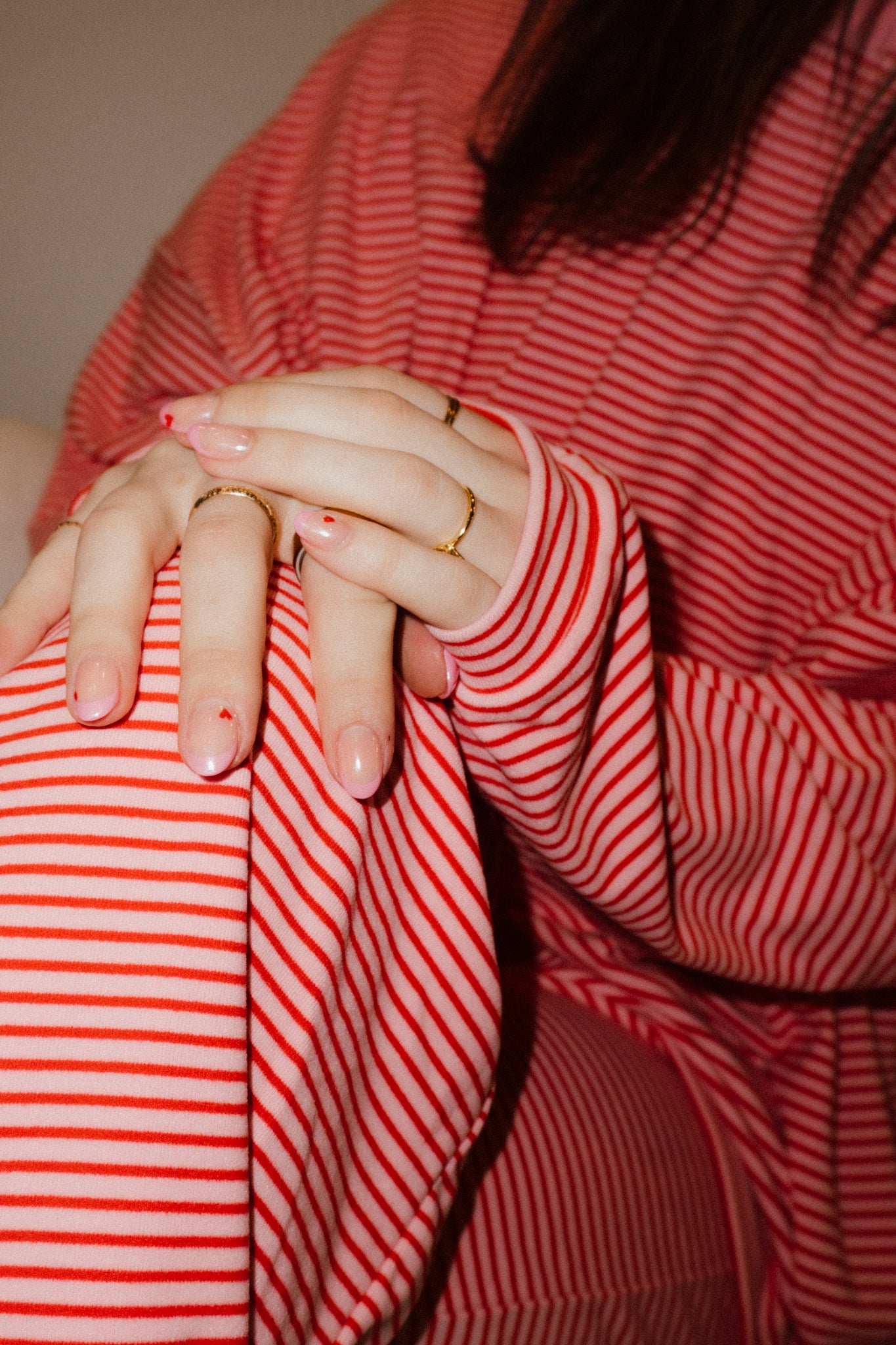 Brushed Up Crew | Pink + Red