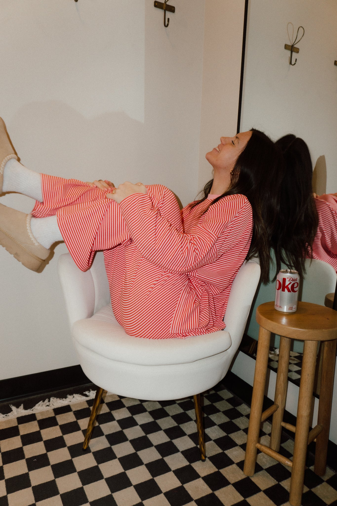 Brushed Up Pants | Pink + Red