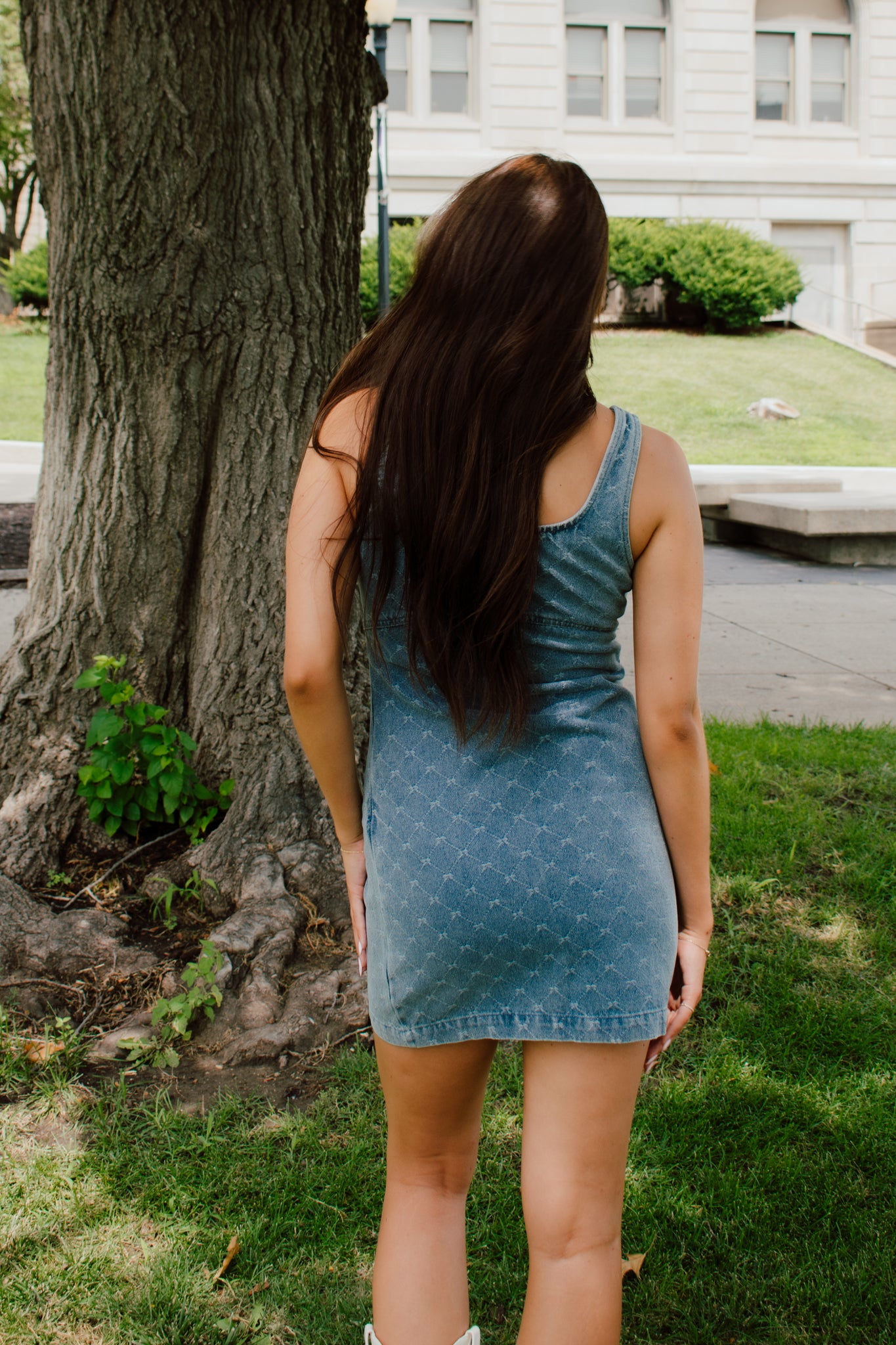 Denim Bow Dress