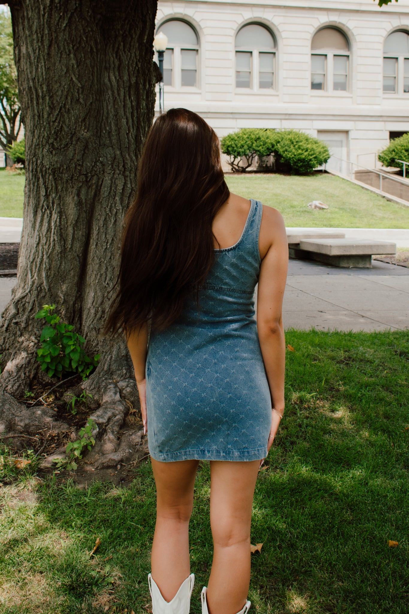 Denim Bow Dress