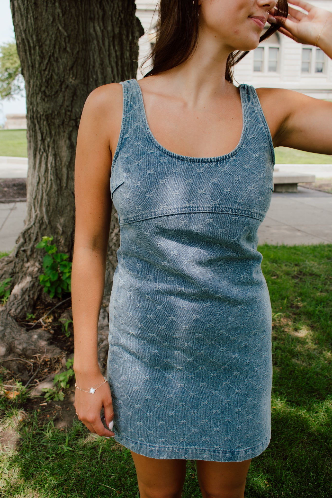 Denim Bow Dress