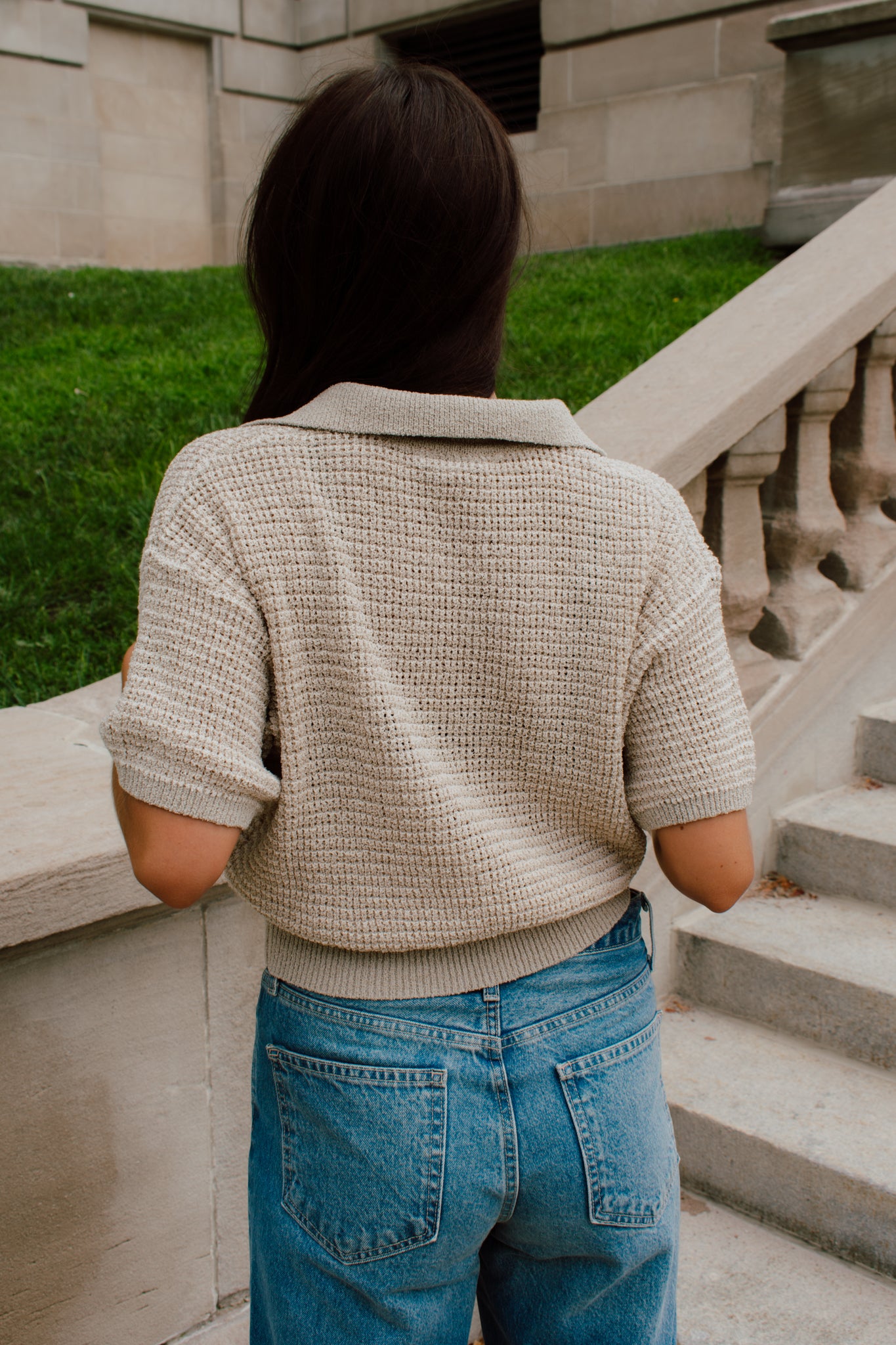 Blake Collared Knit Top
