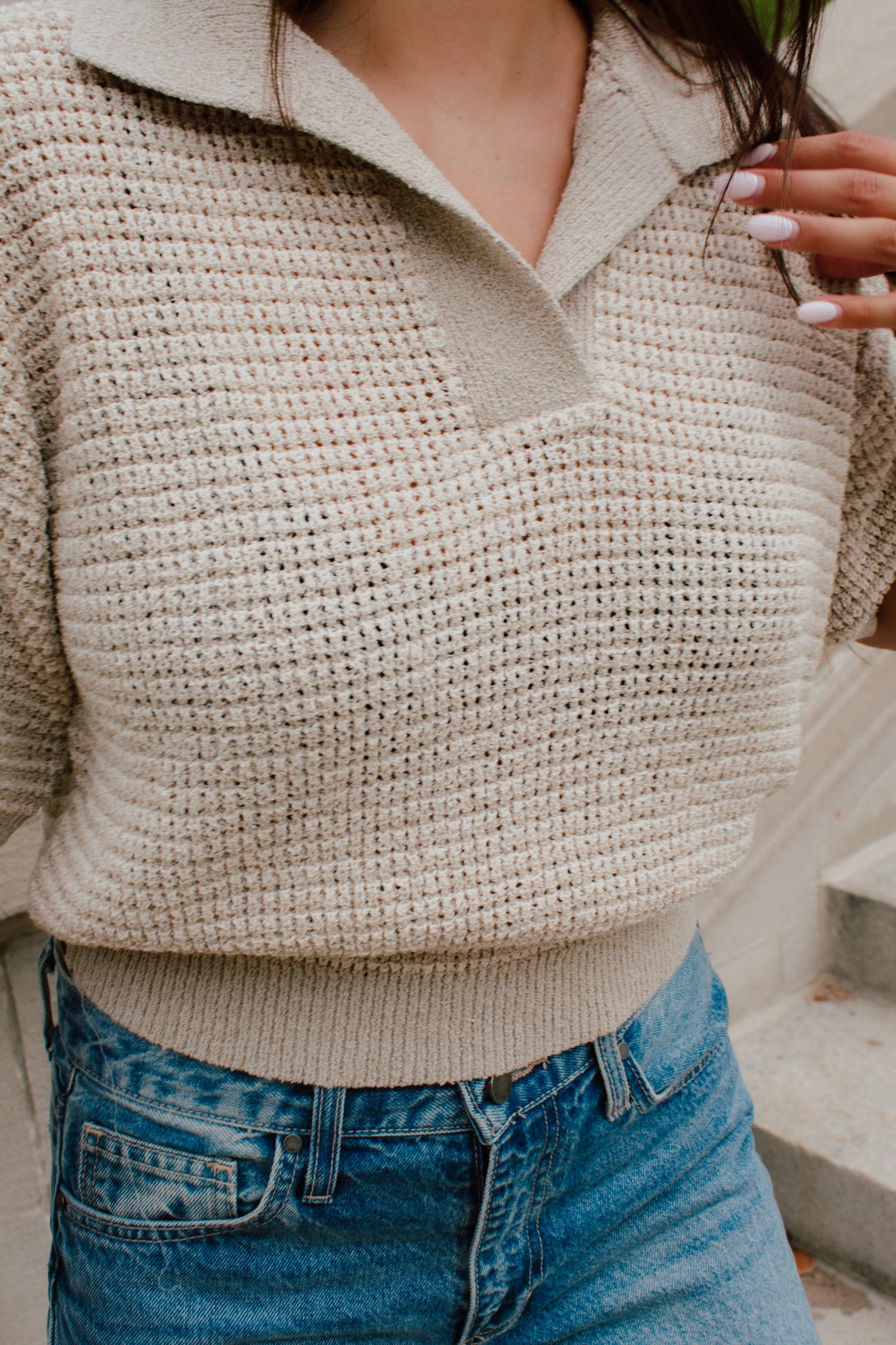 Blake Collared Knit Top