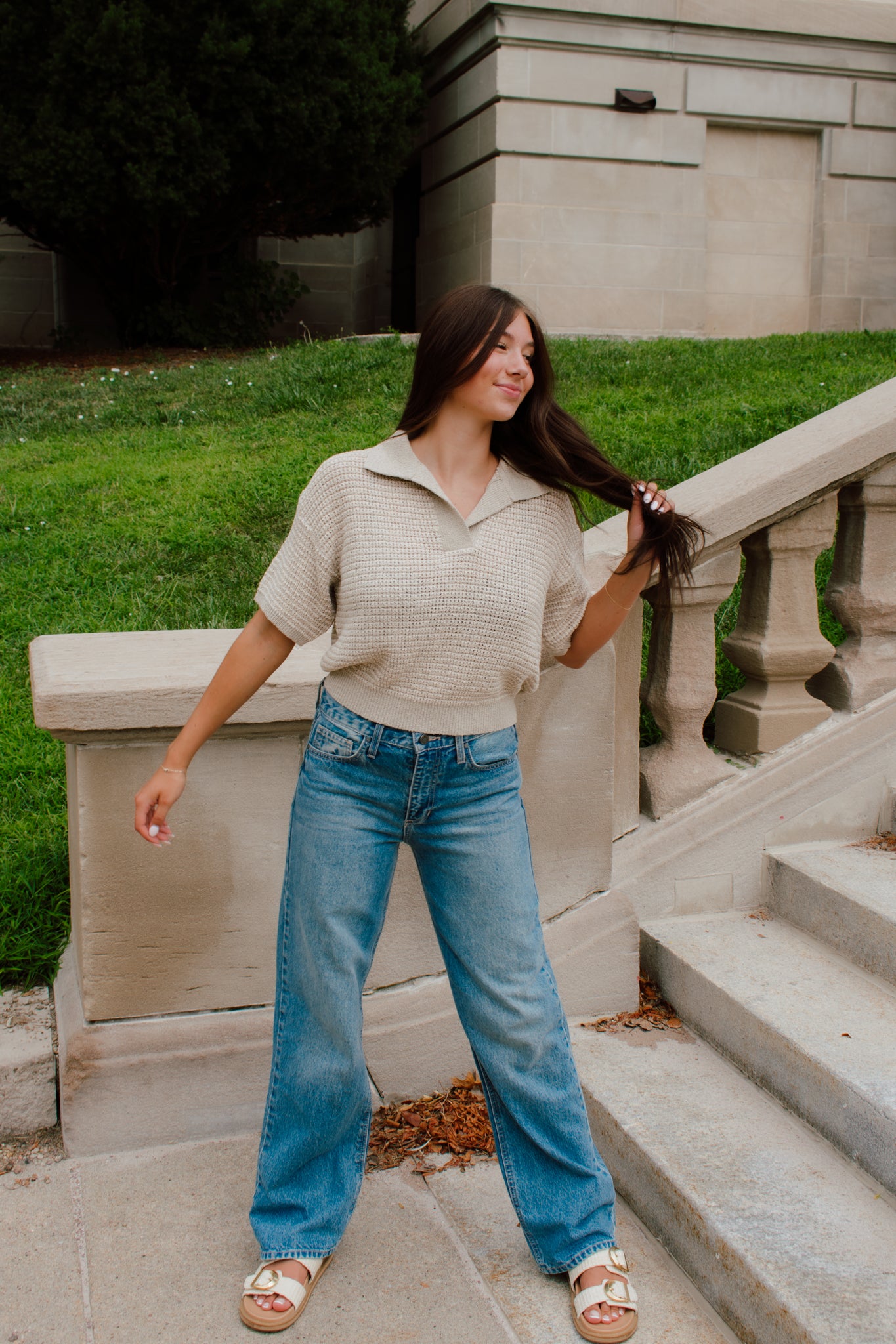Blake Collared Knit Top