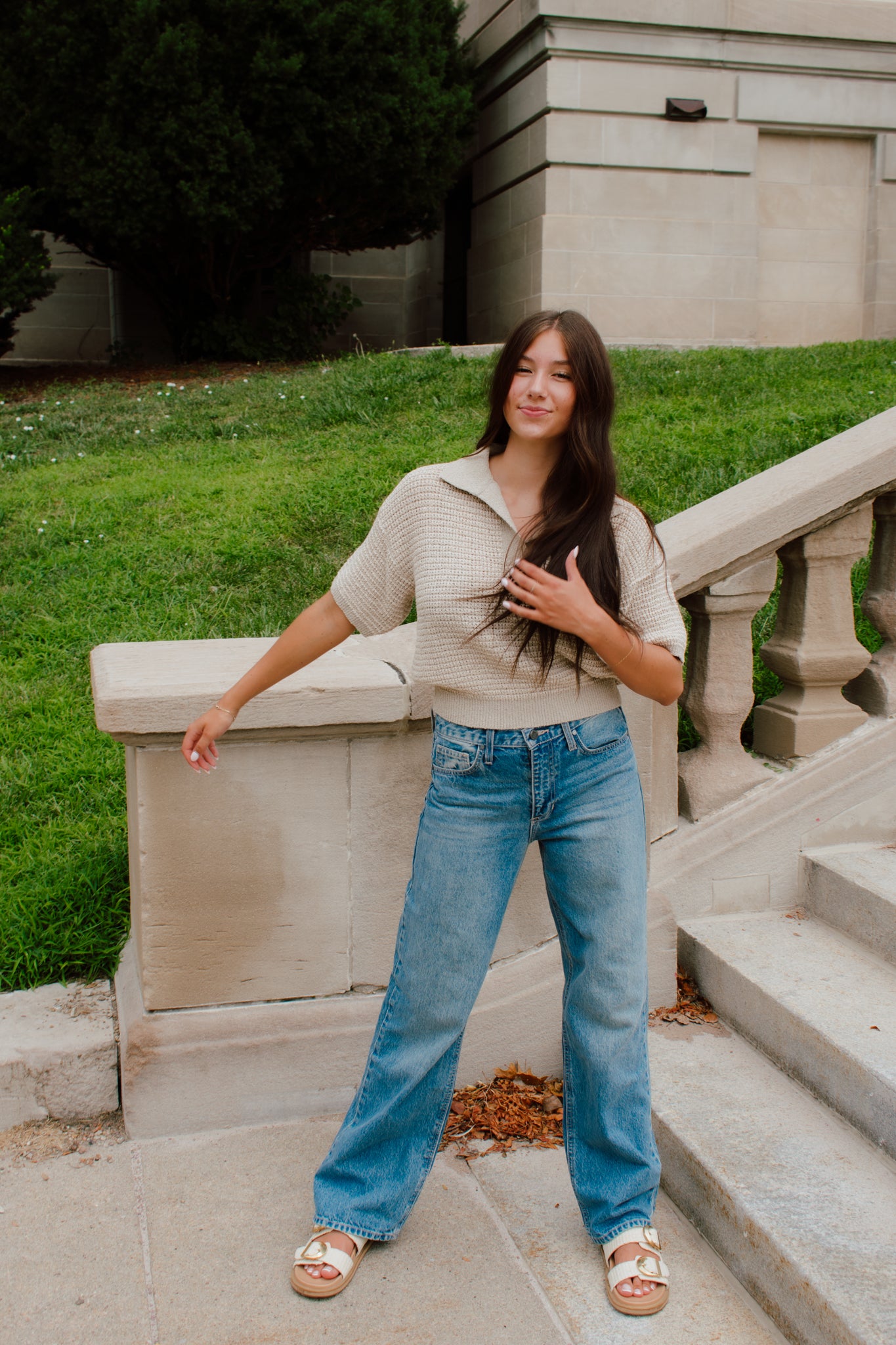 Blake Collared Knit Top