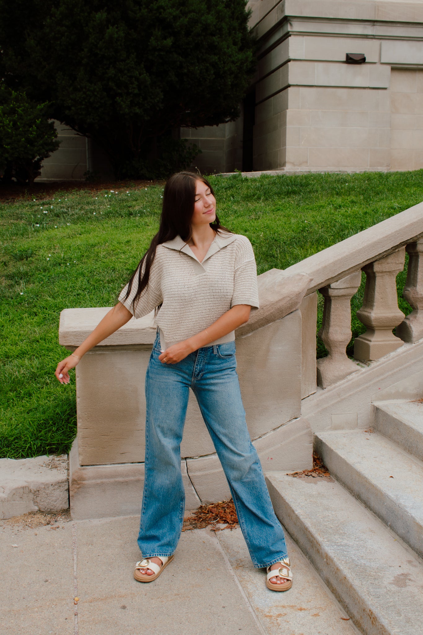 Blake Collared Knit Top