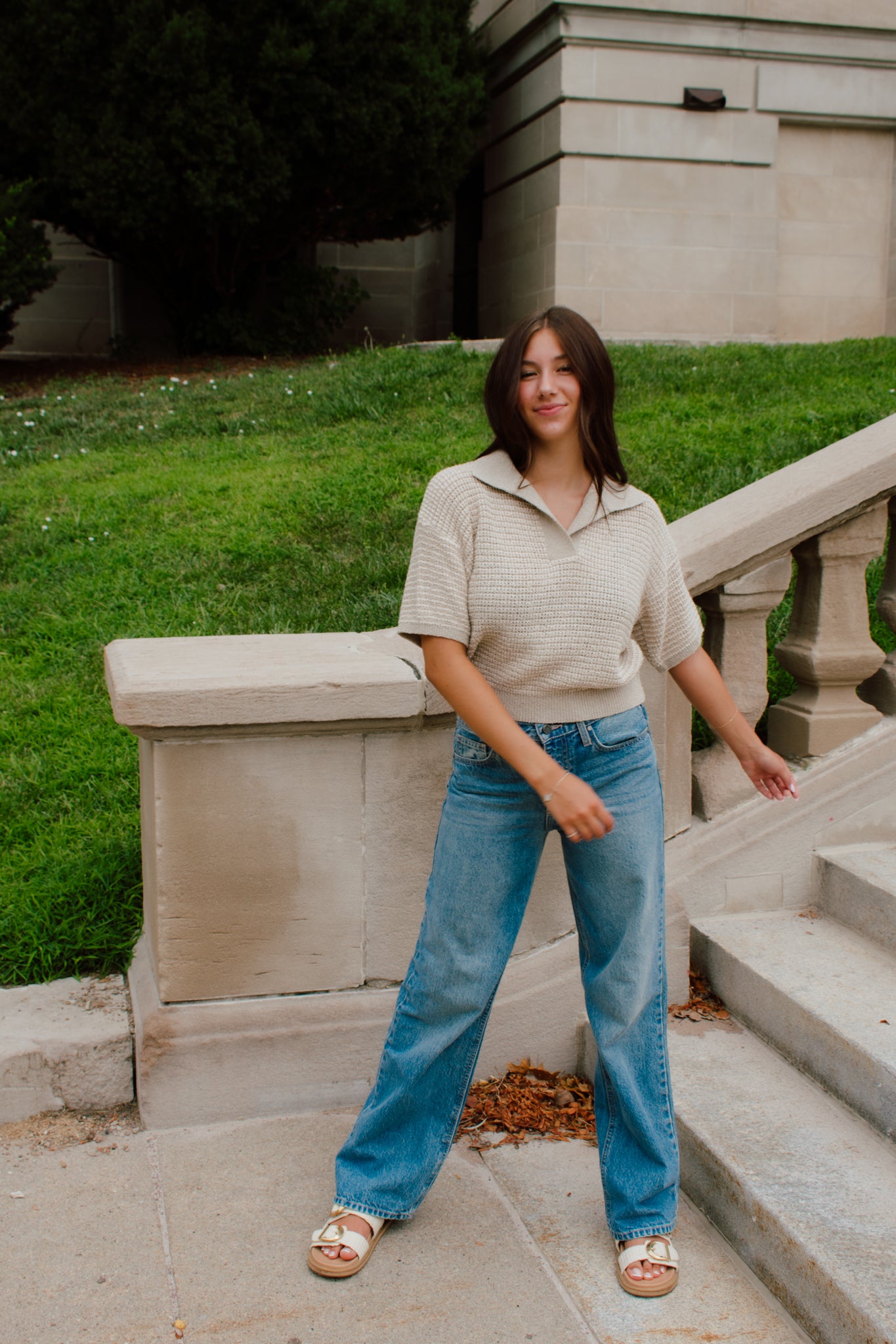 Blake Collared Knit Top