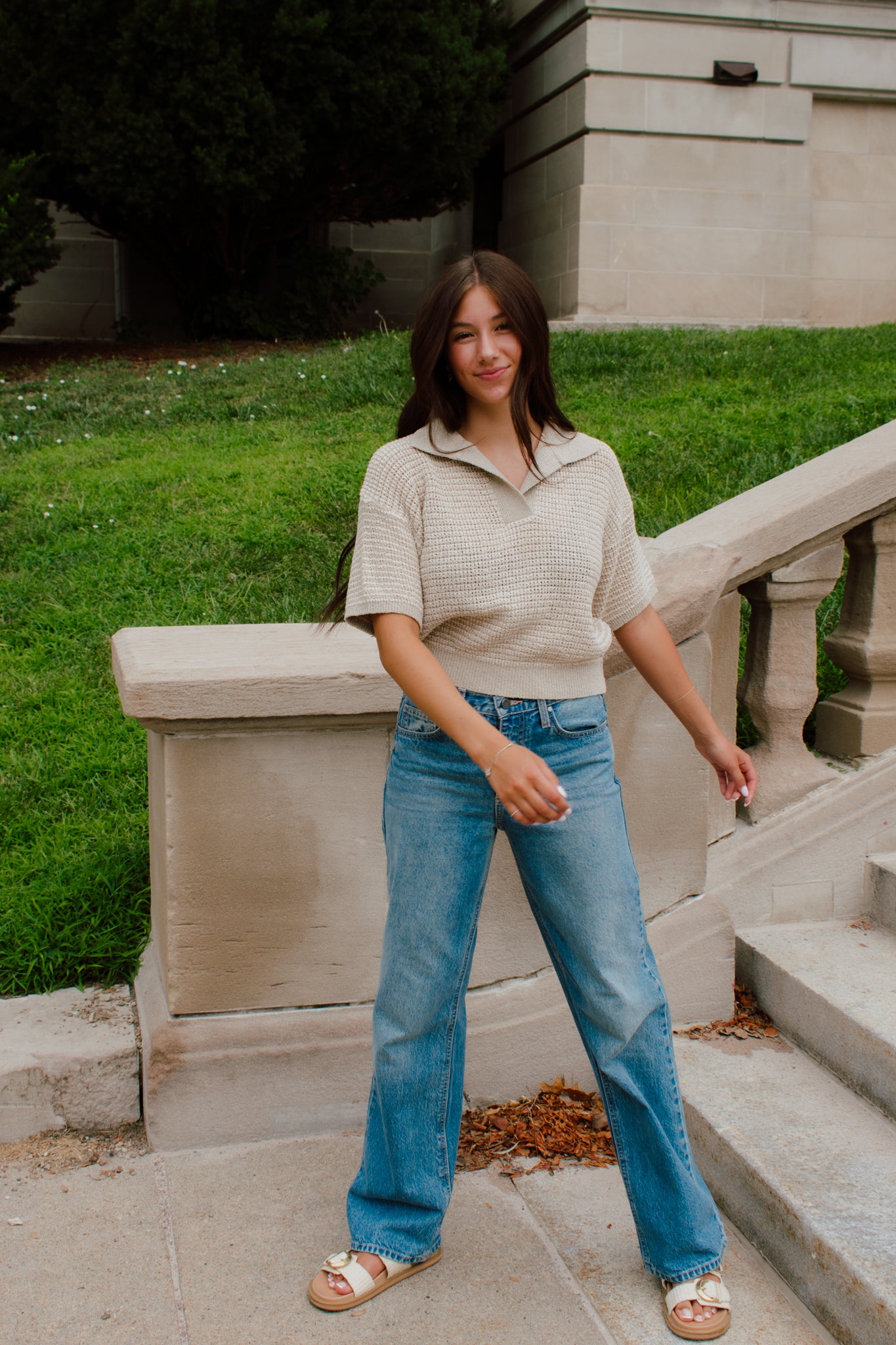 Blake Collared Knit Top