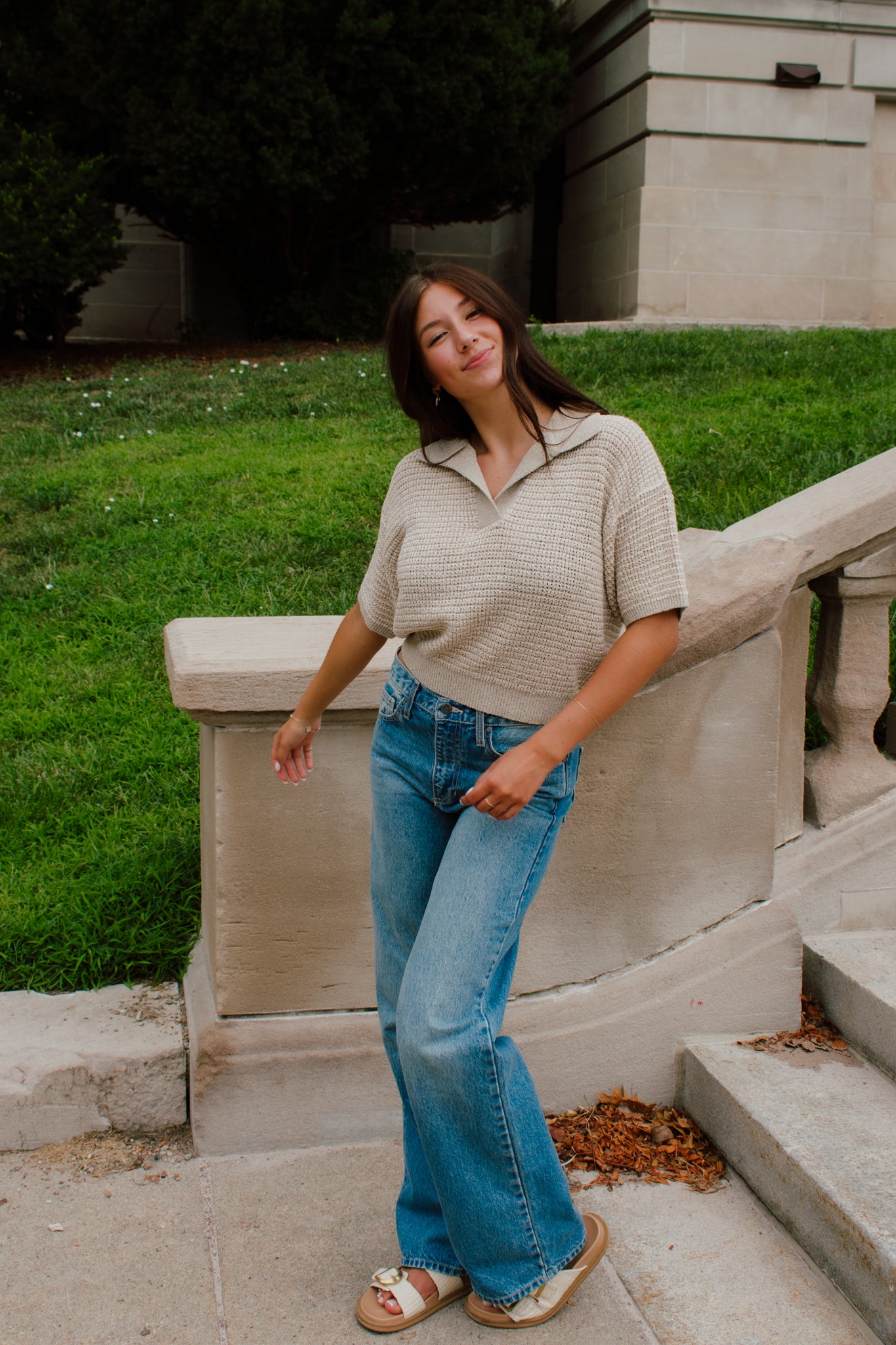 Blake Collared Knit Top