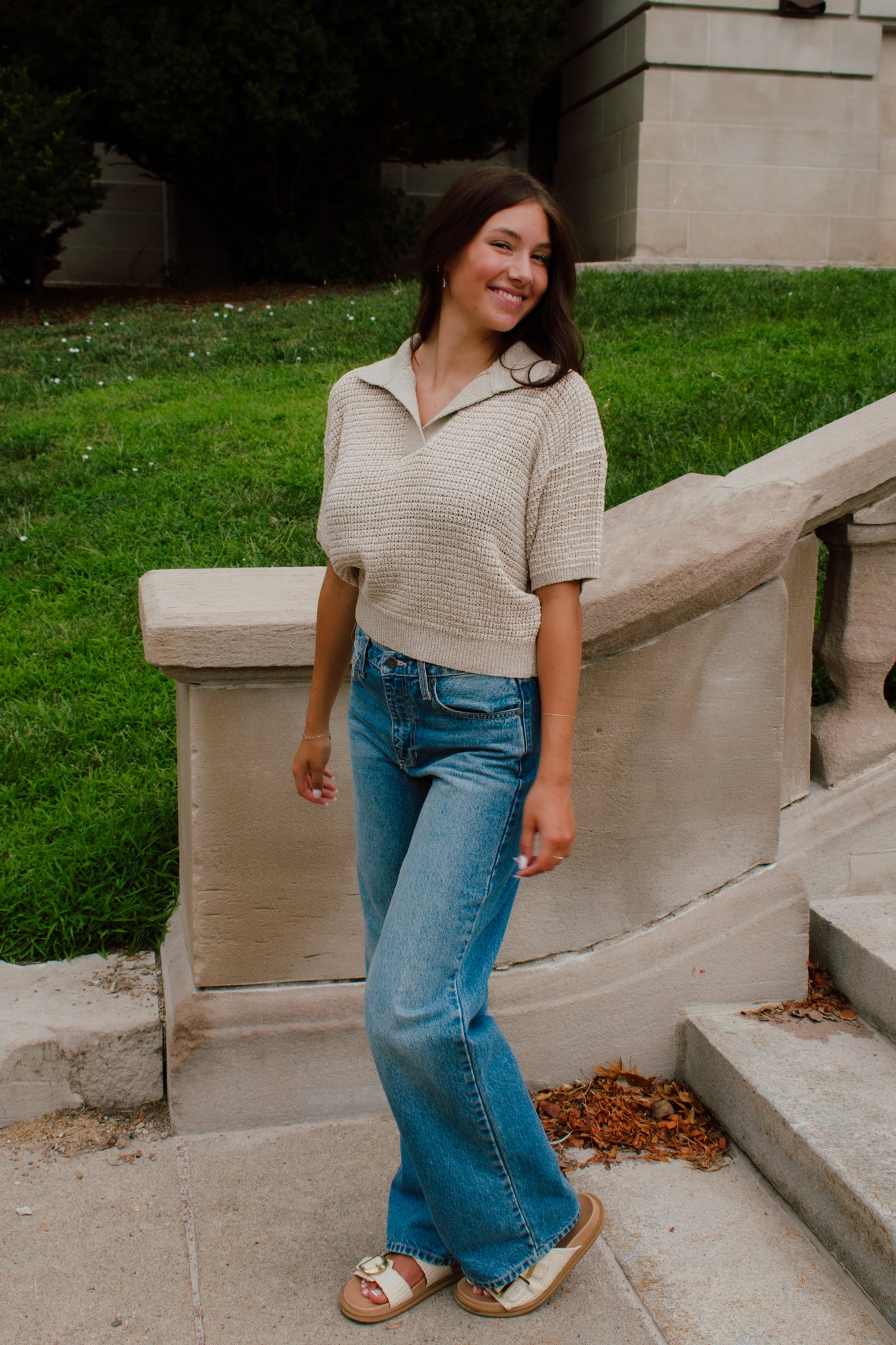 Blake Collared Knit Top