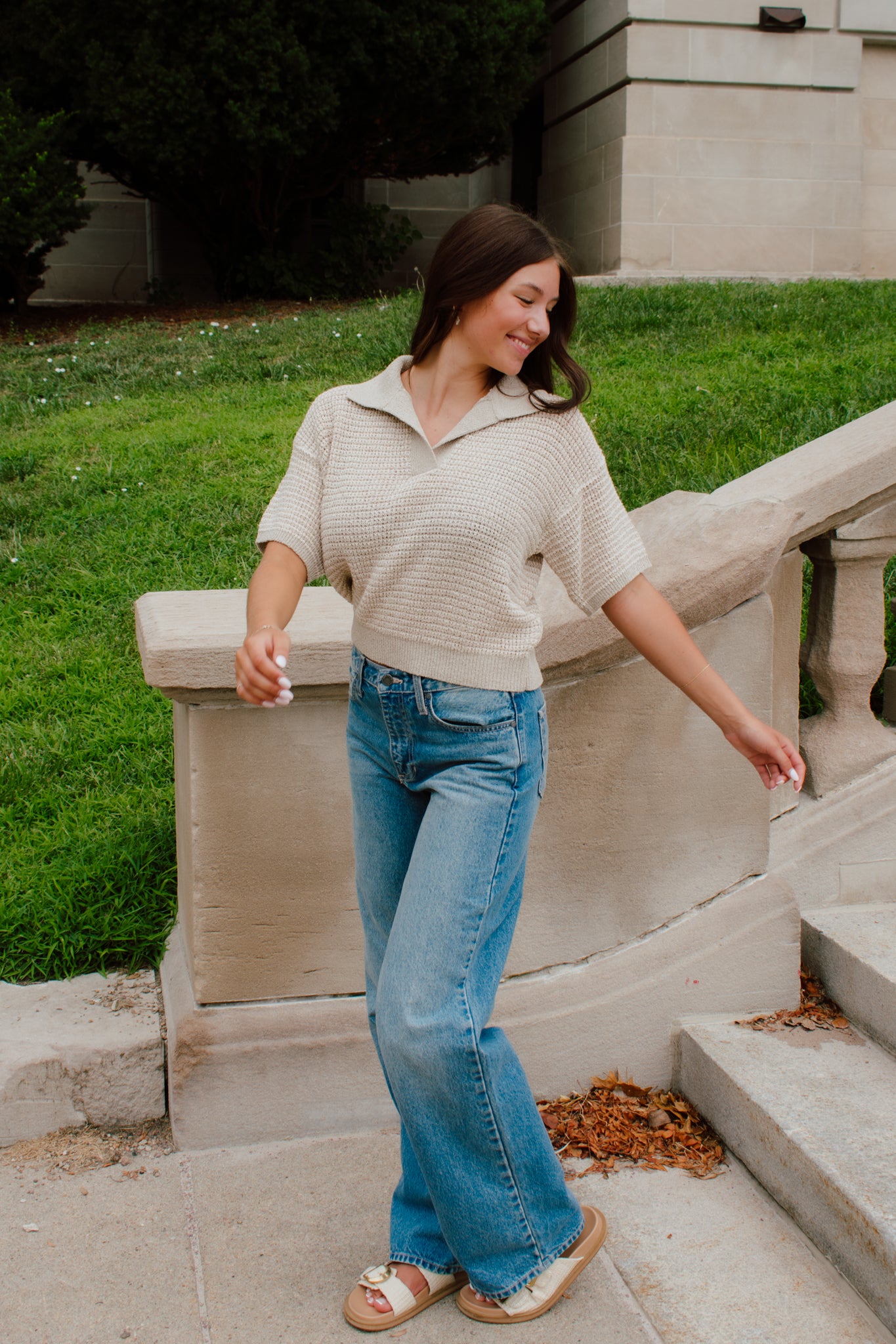 Blake Collared Knit Top
