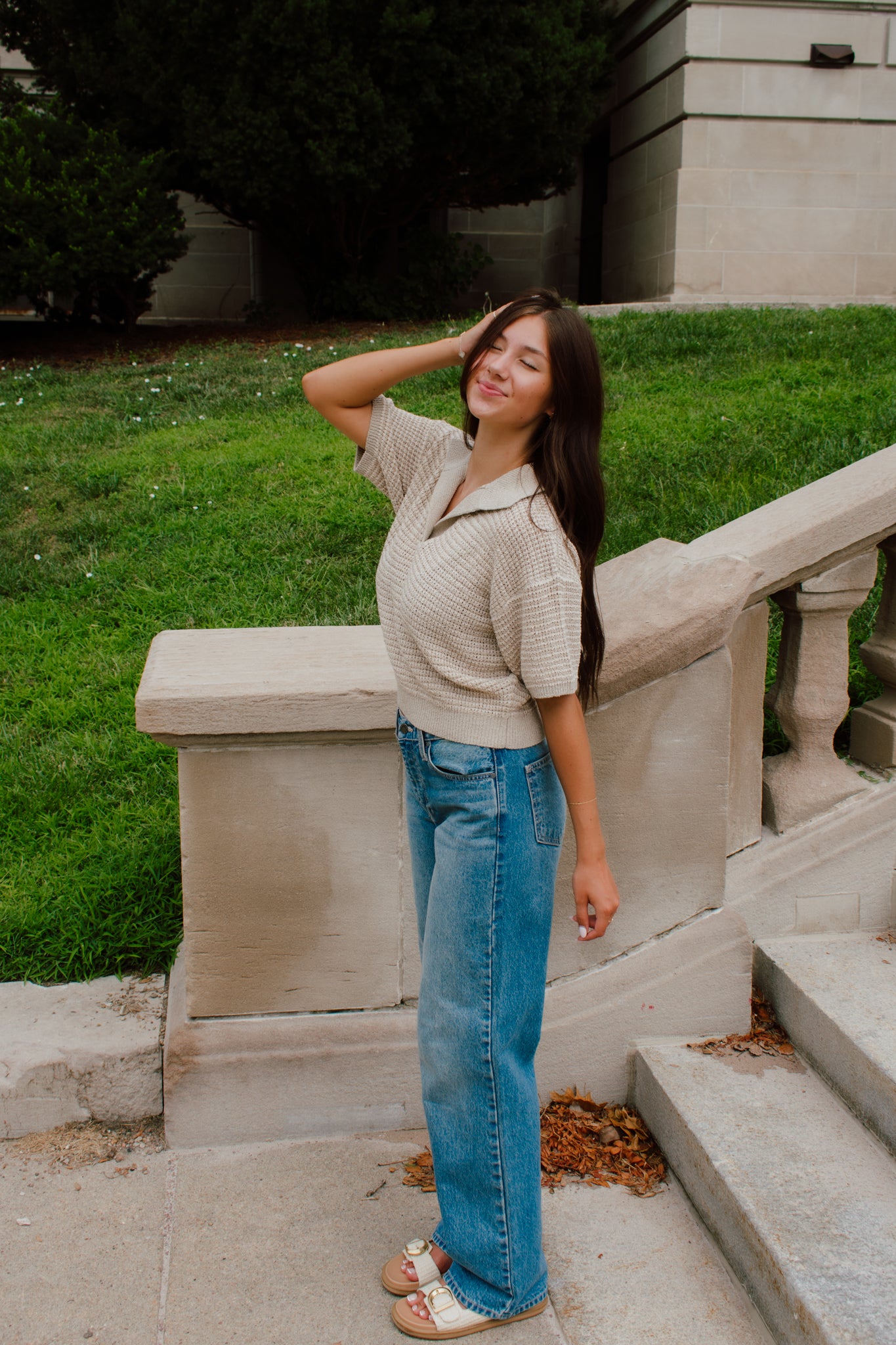 Blake Collared Knit Top
