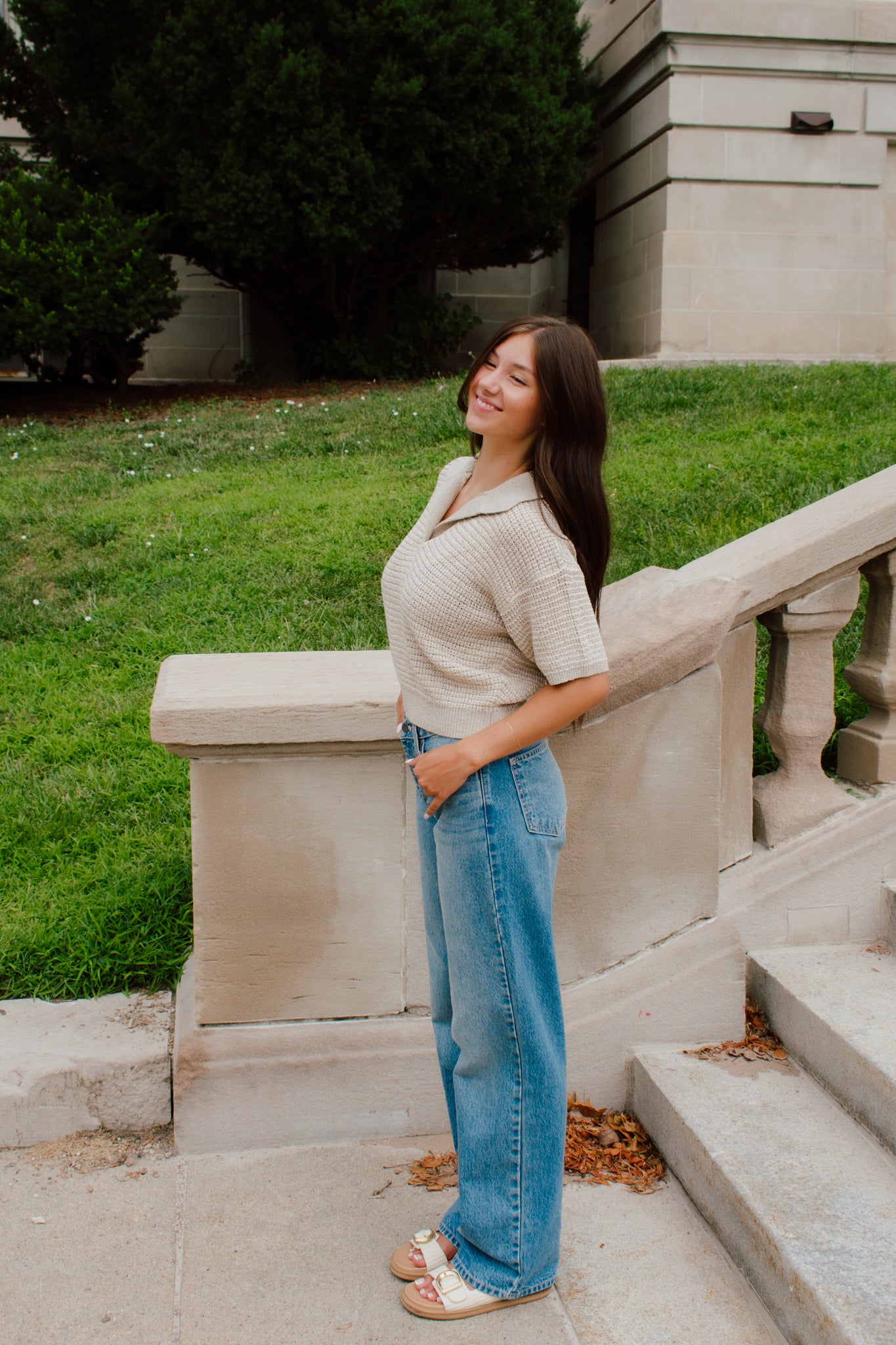 Blake Collared Knit Top