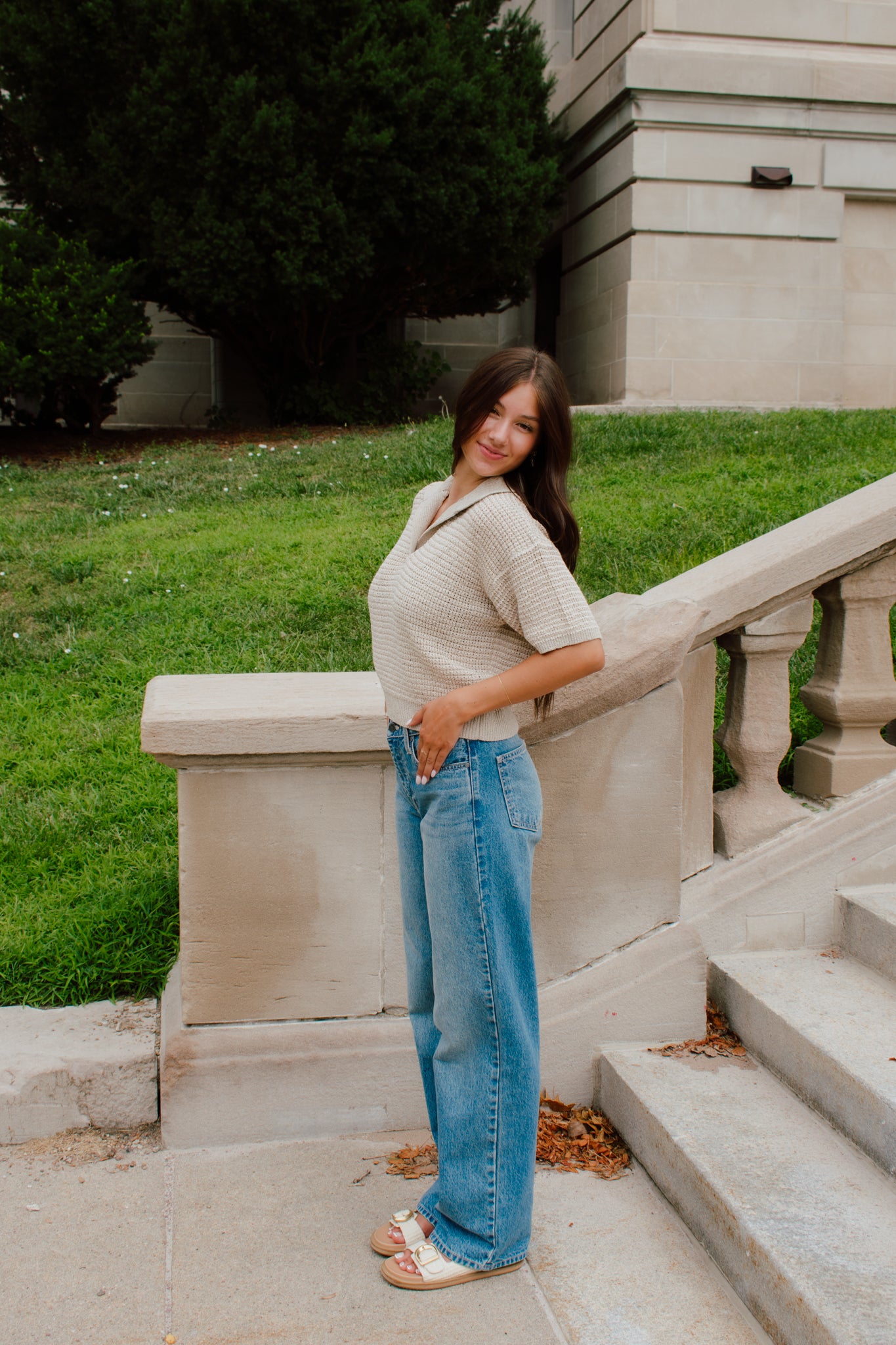 Blake Collared Knit Top