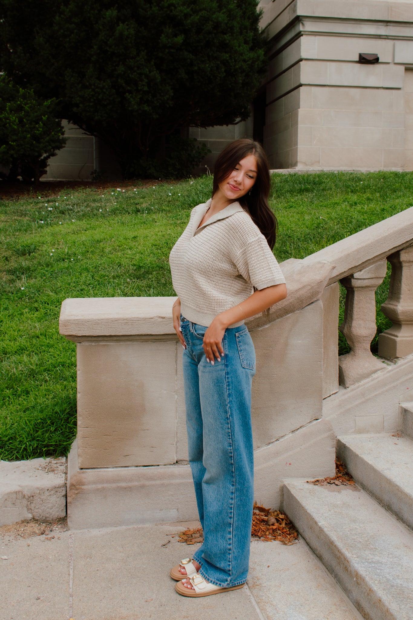 Blake Collared Knit Top