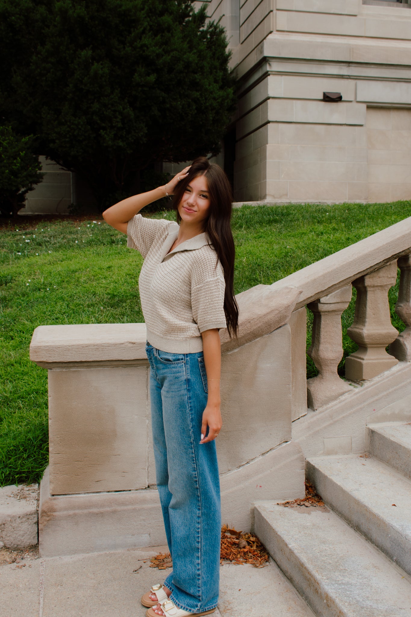 Blake Collared Knit Top