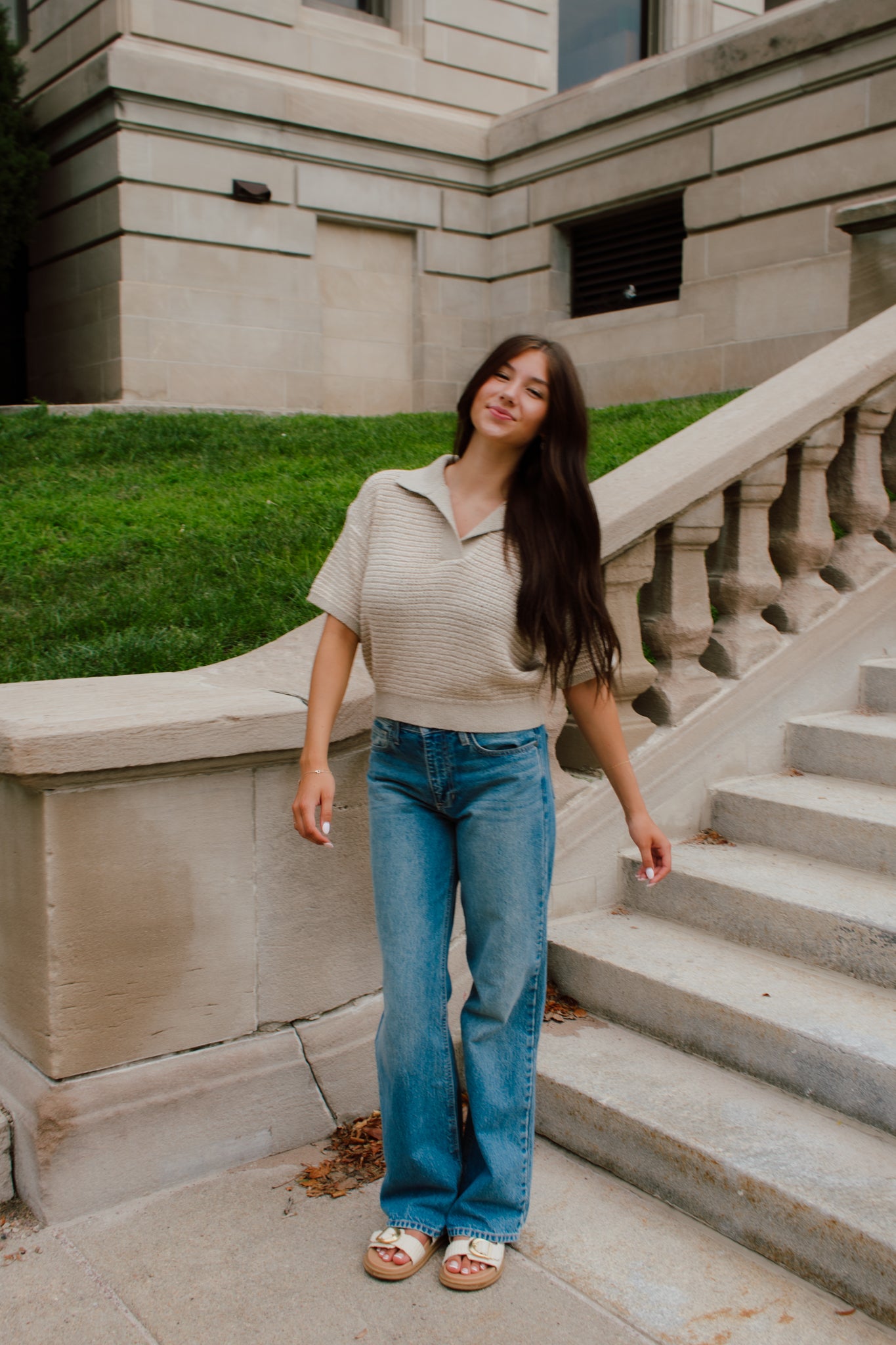 Blake Collared Knit Top
