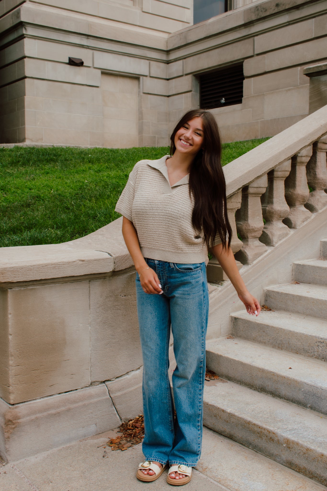 Blake Collared Knit Top