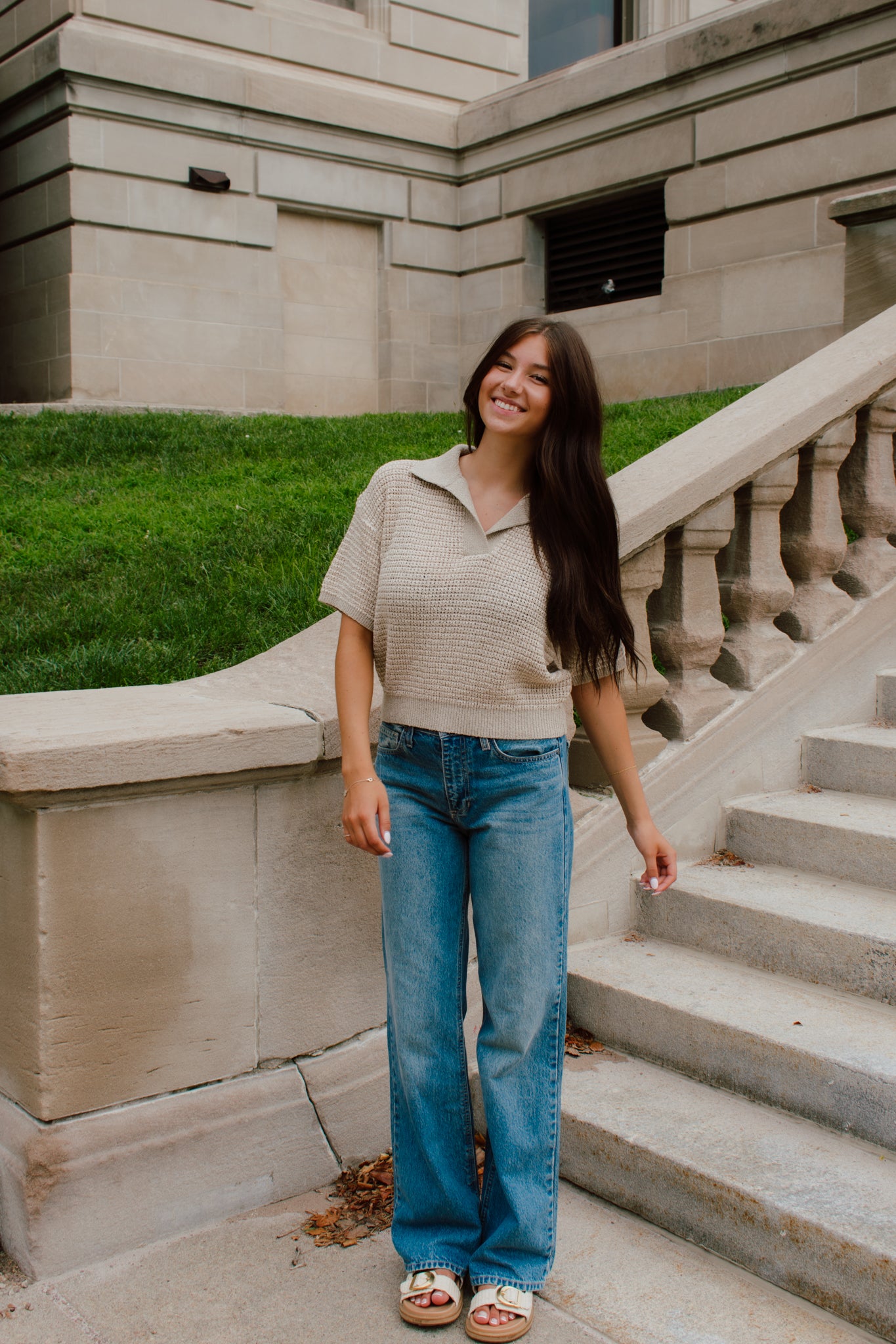 Blake Collared Knit Top