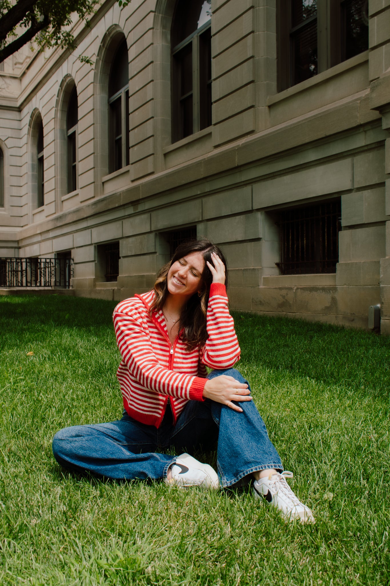 Live in Red Zip-up Sweater