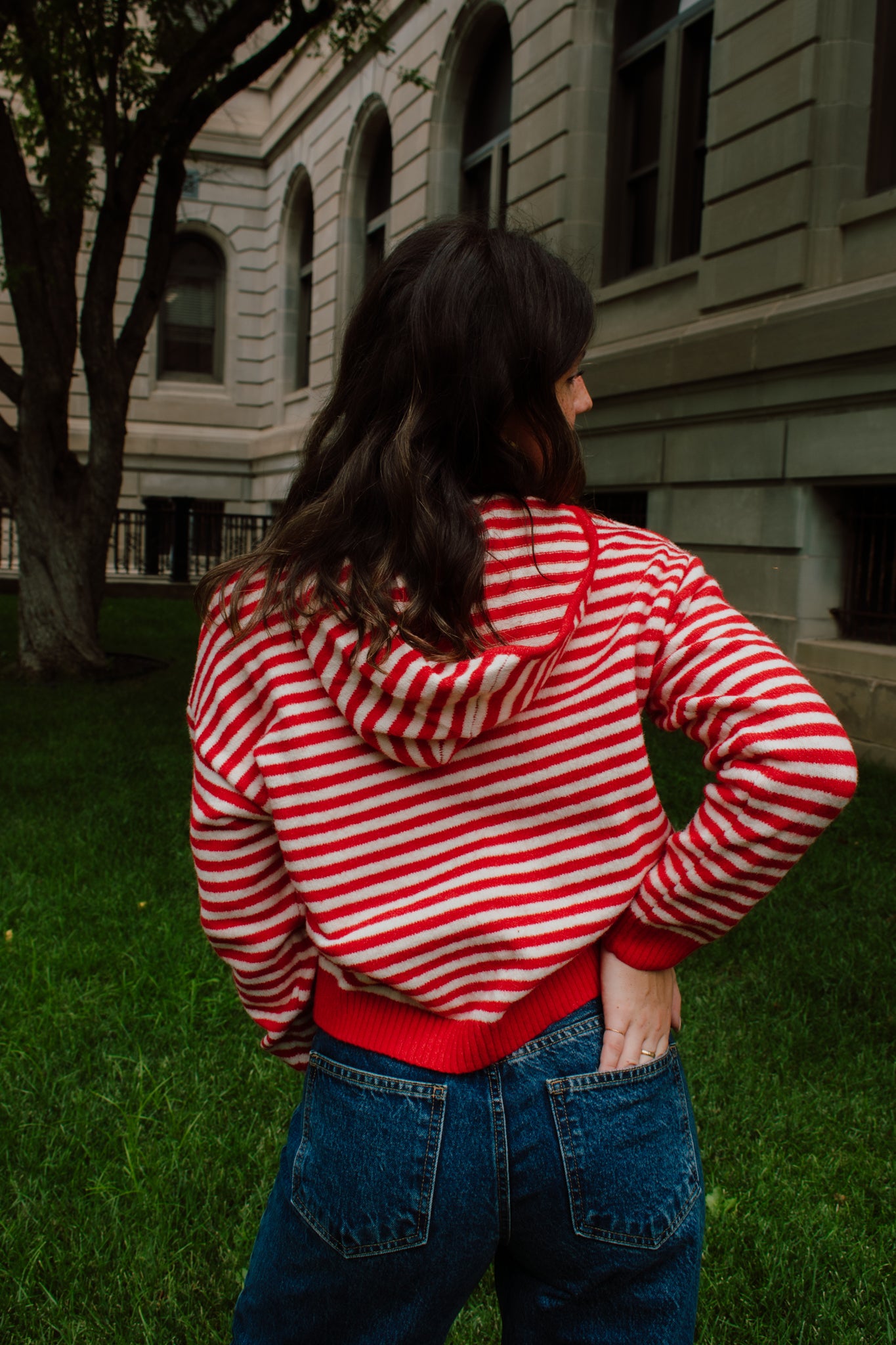 Live in Red Zip-up Sweater