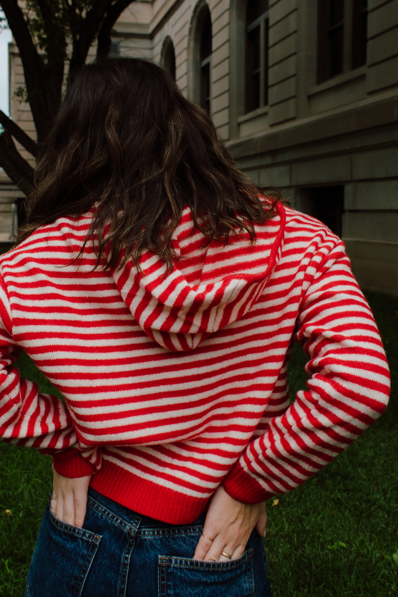 Live in Red Zip-up Sweater