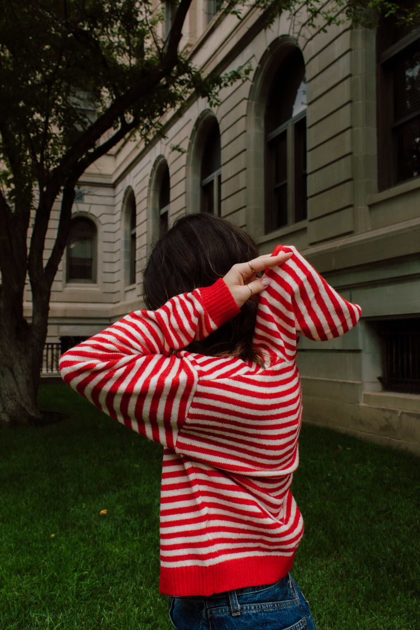 Live in Red Zip-up Sweater