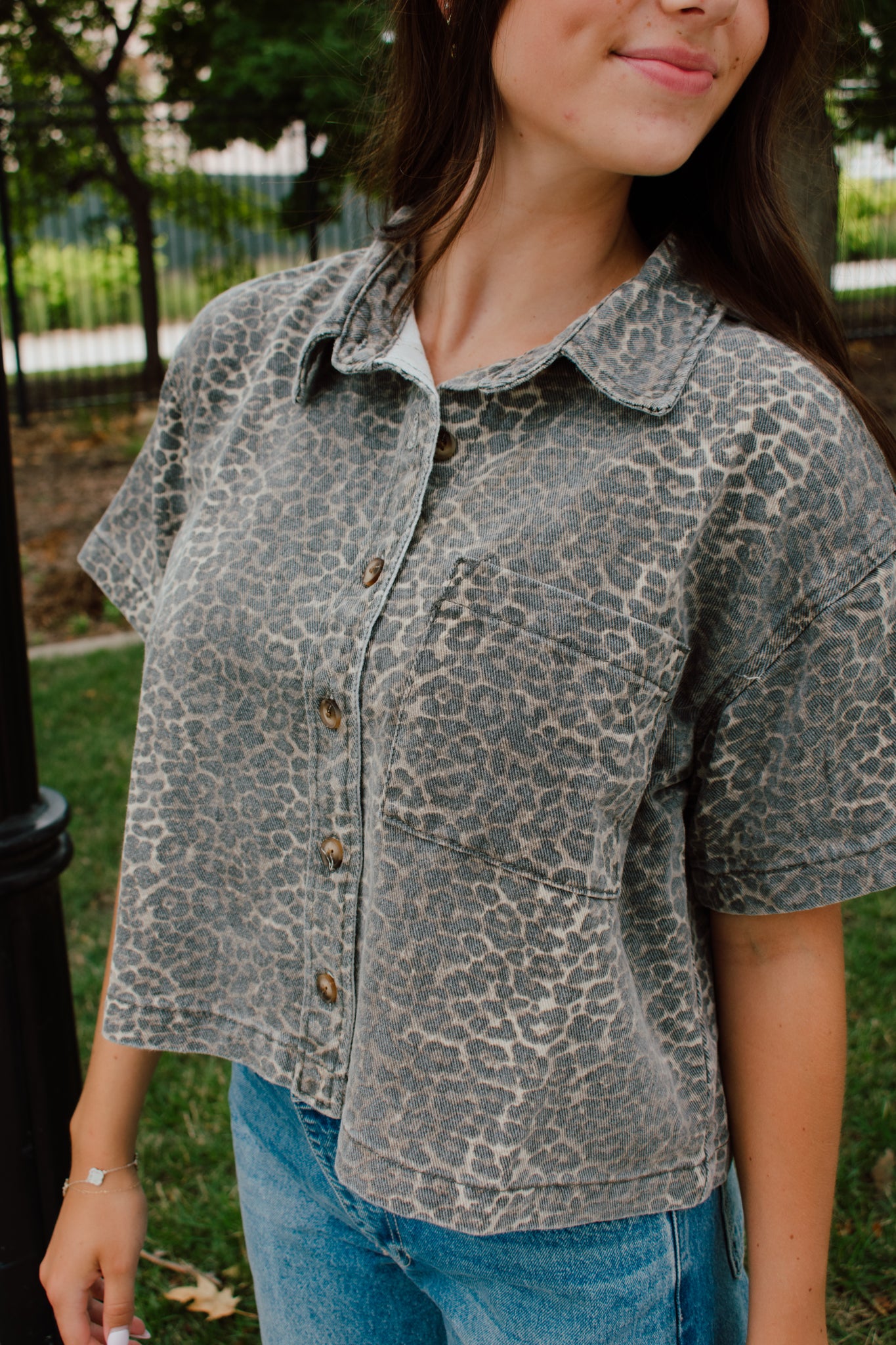 Blaze Button Down Top