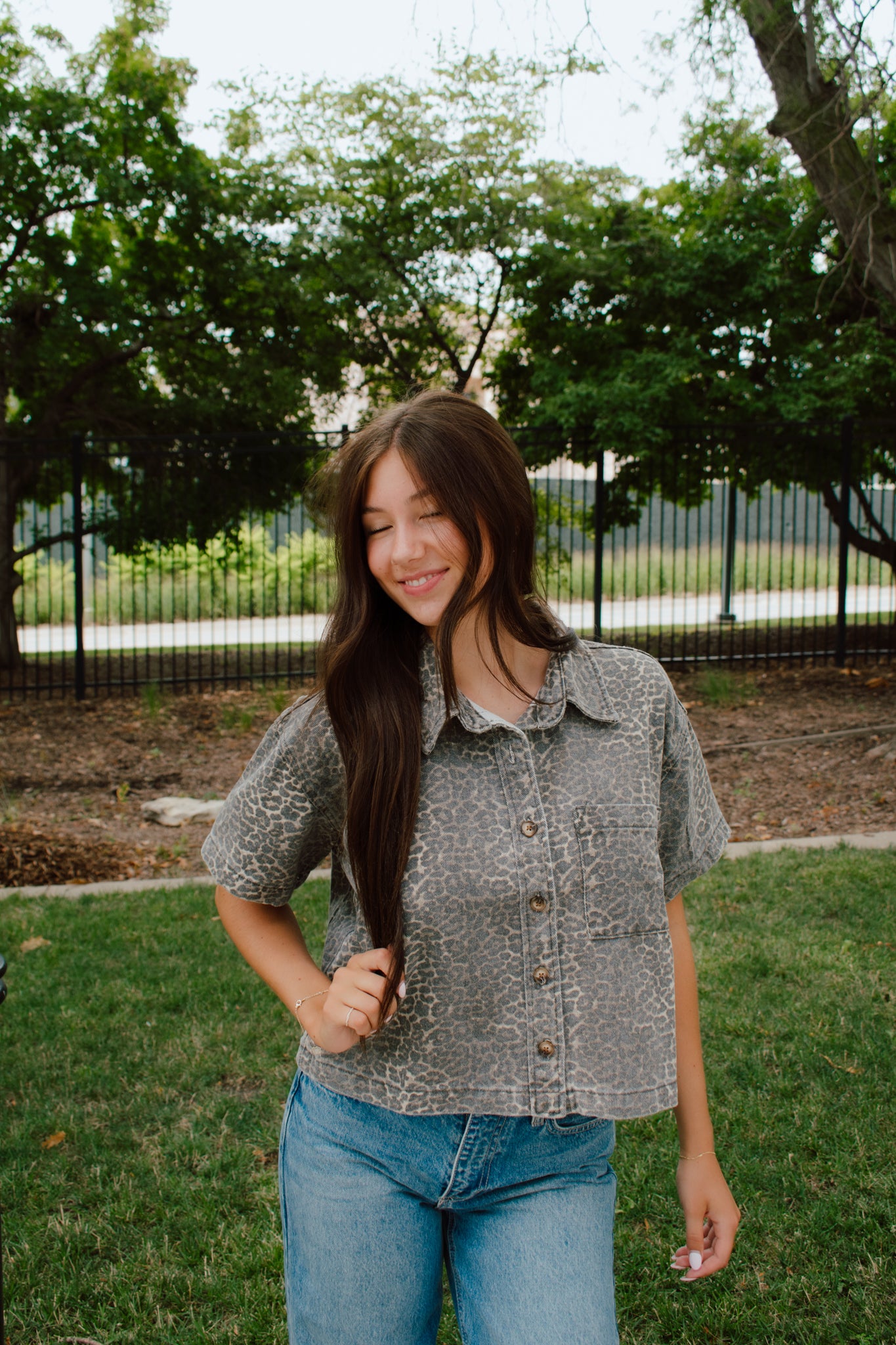 Blaze Button Down Top