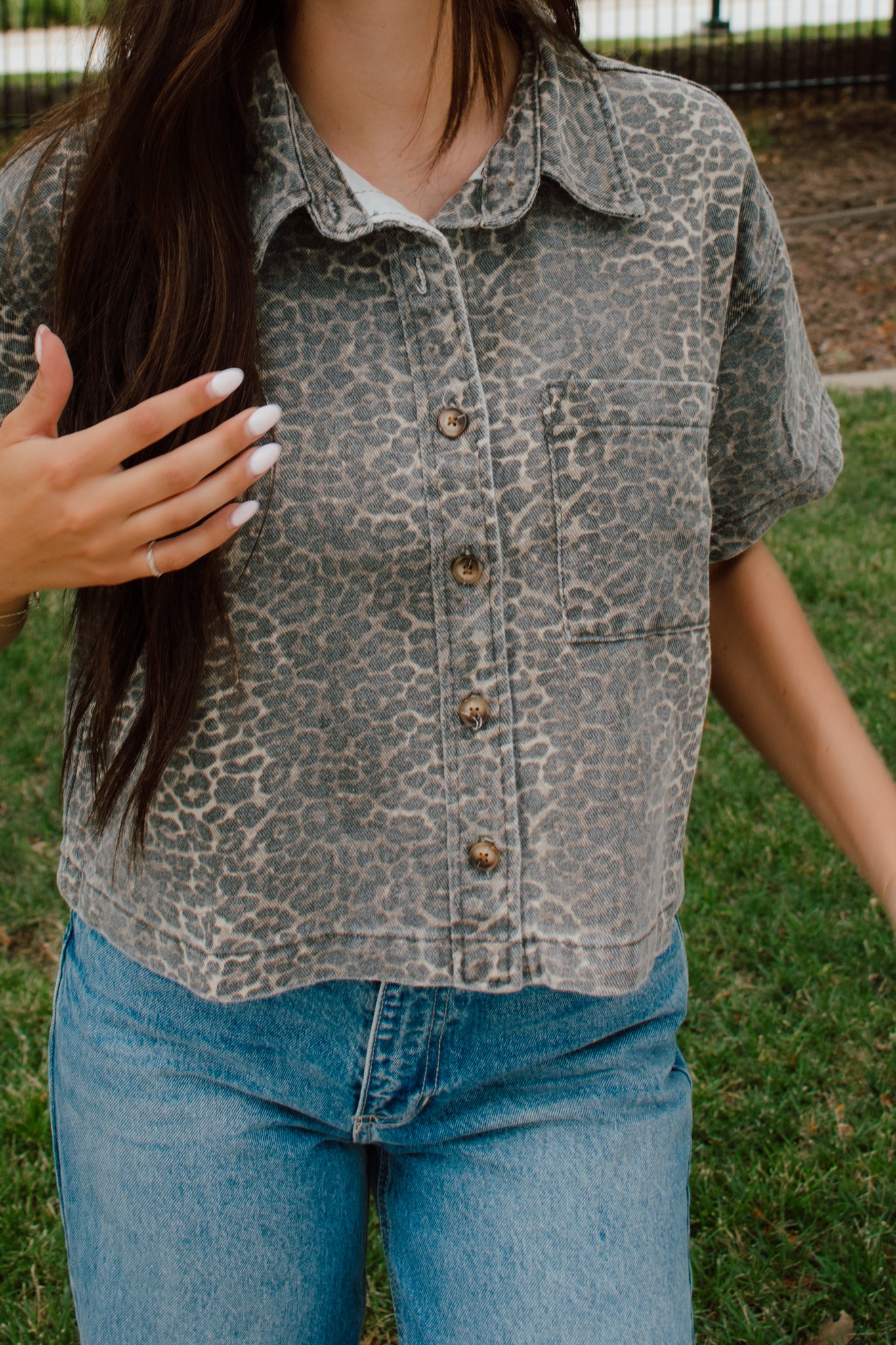 Blaze Button Down Top