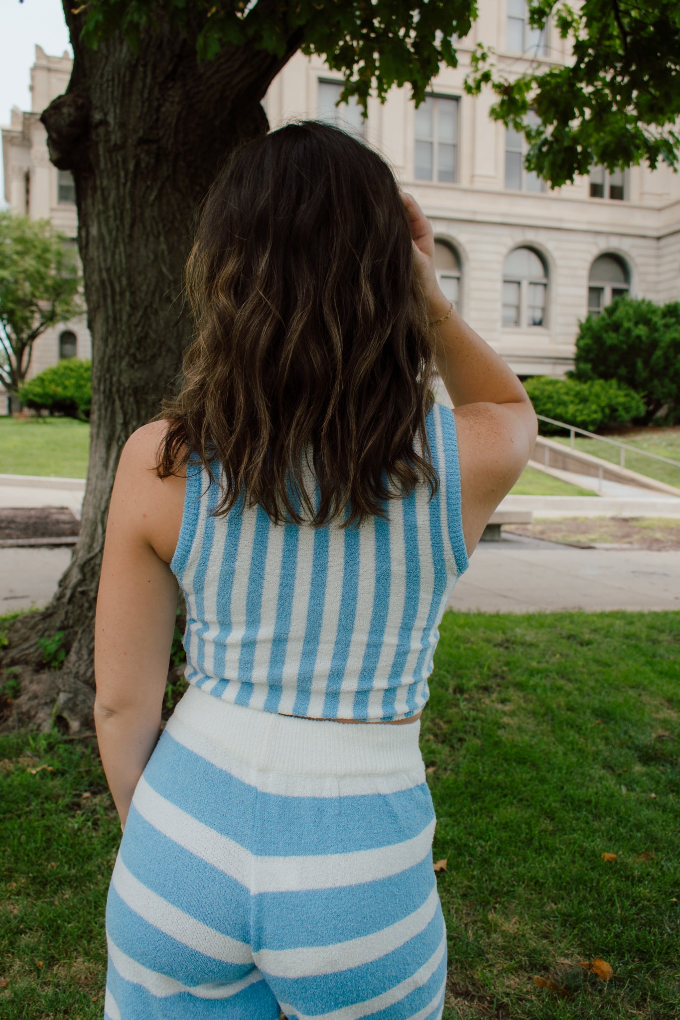 Sky Light Striped Top