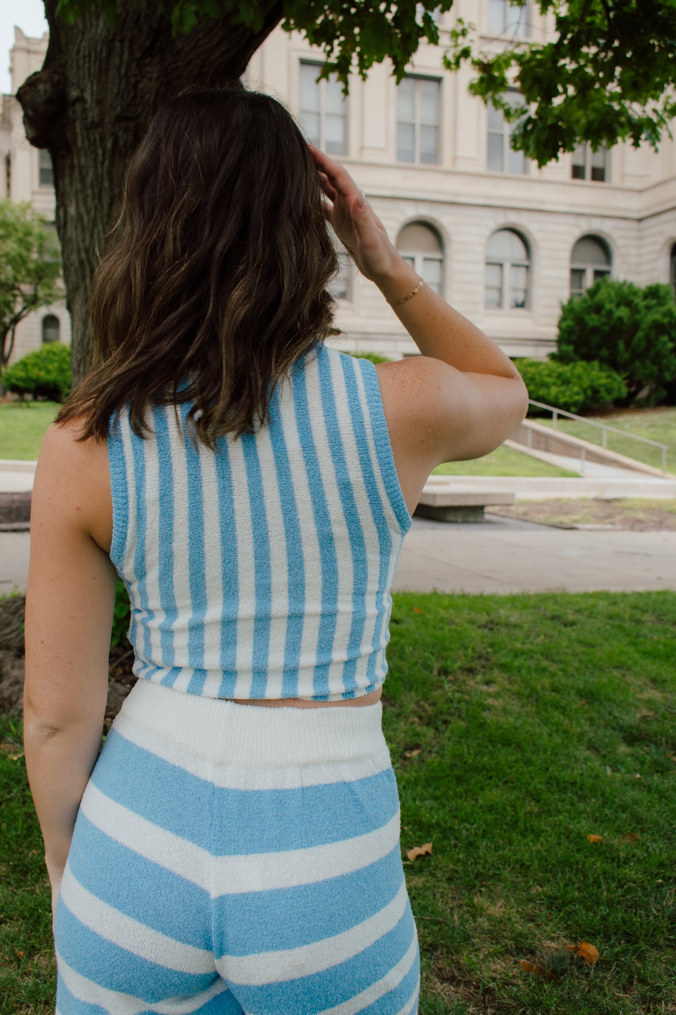 Sky Light Striped Top