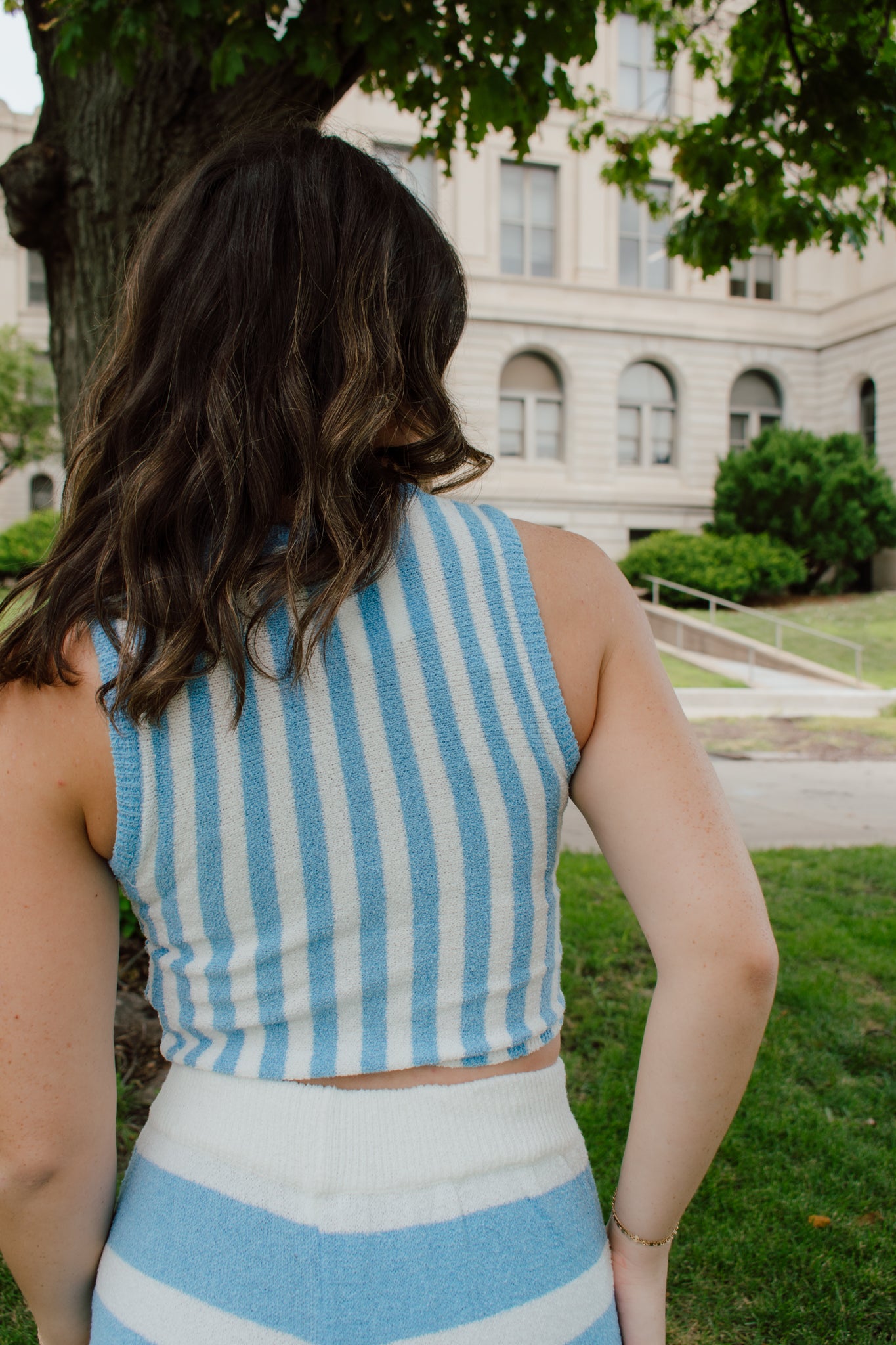 Sky Light Striped Top