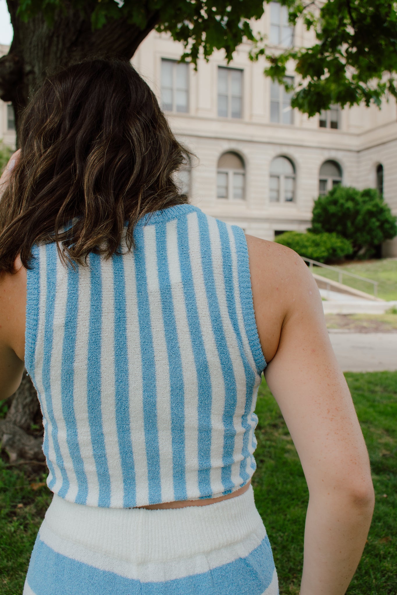 Sky Light Striped Top