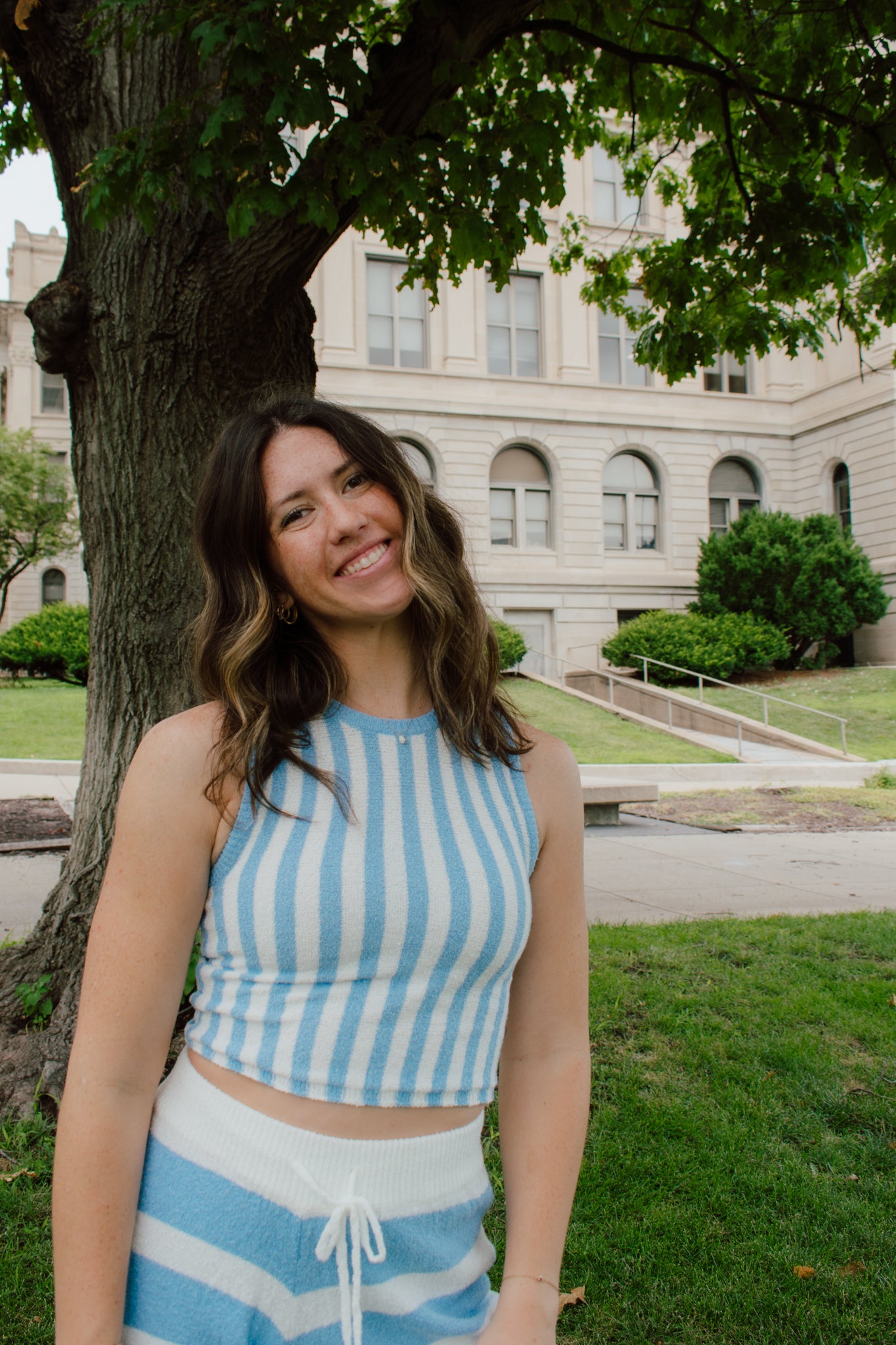 Sky Light Striped Top