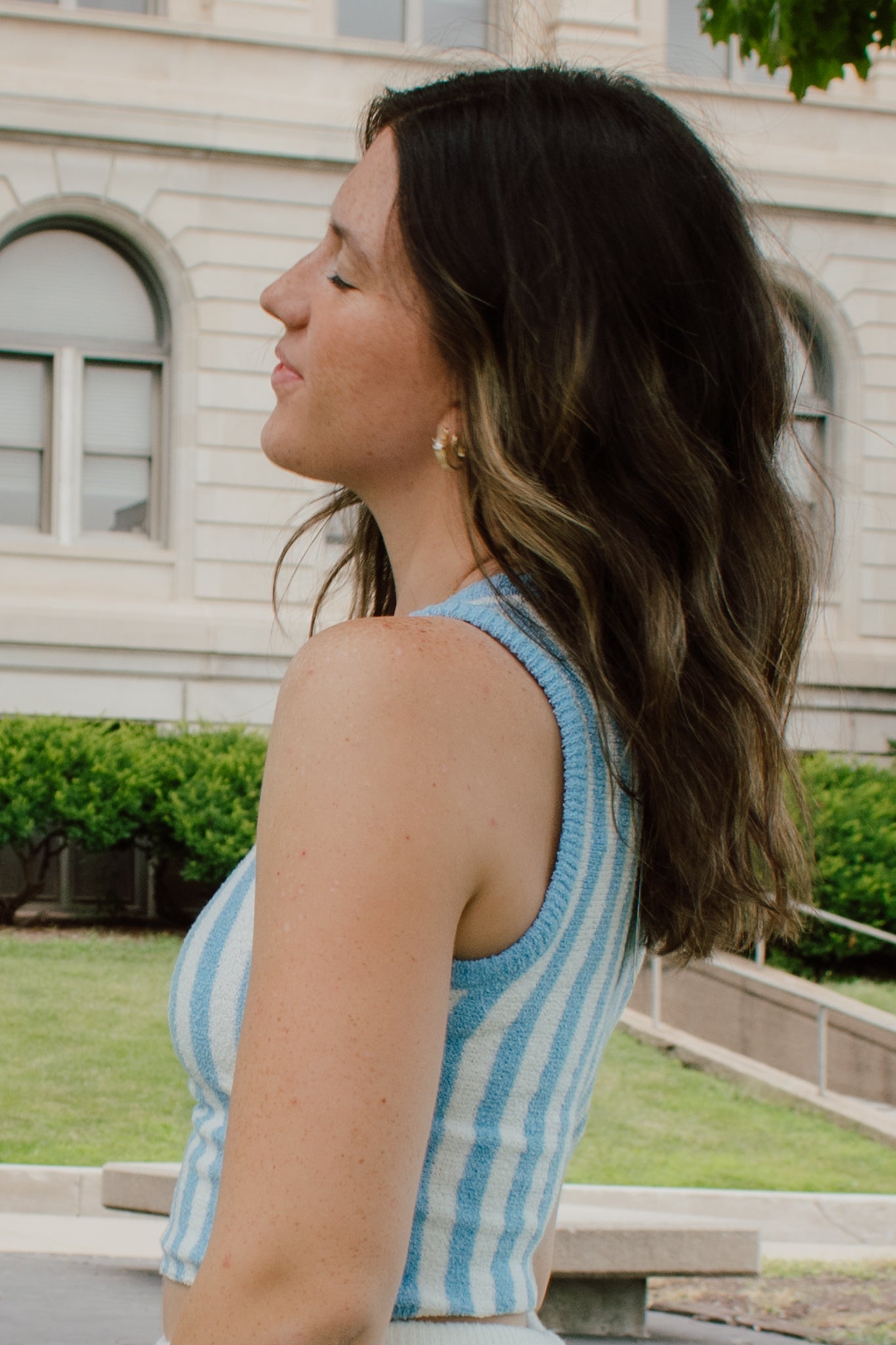 Sky Light Striped Top