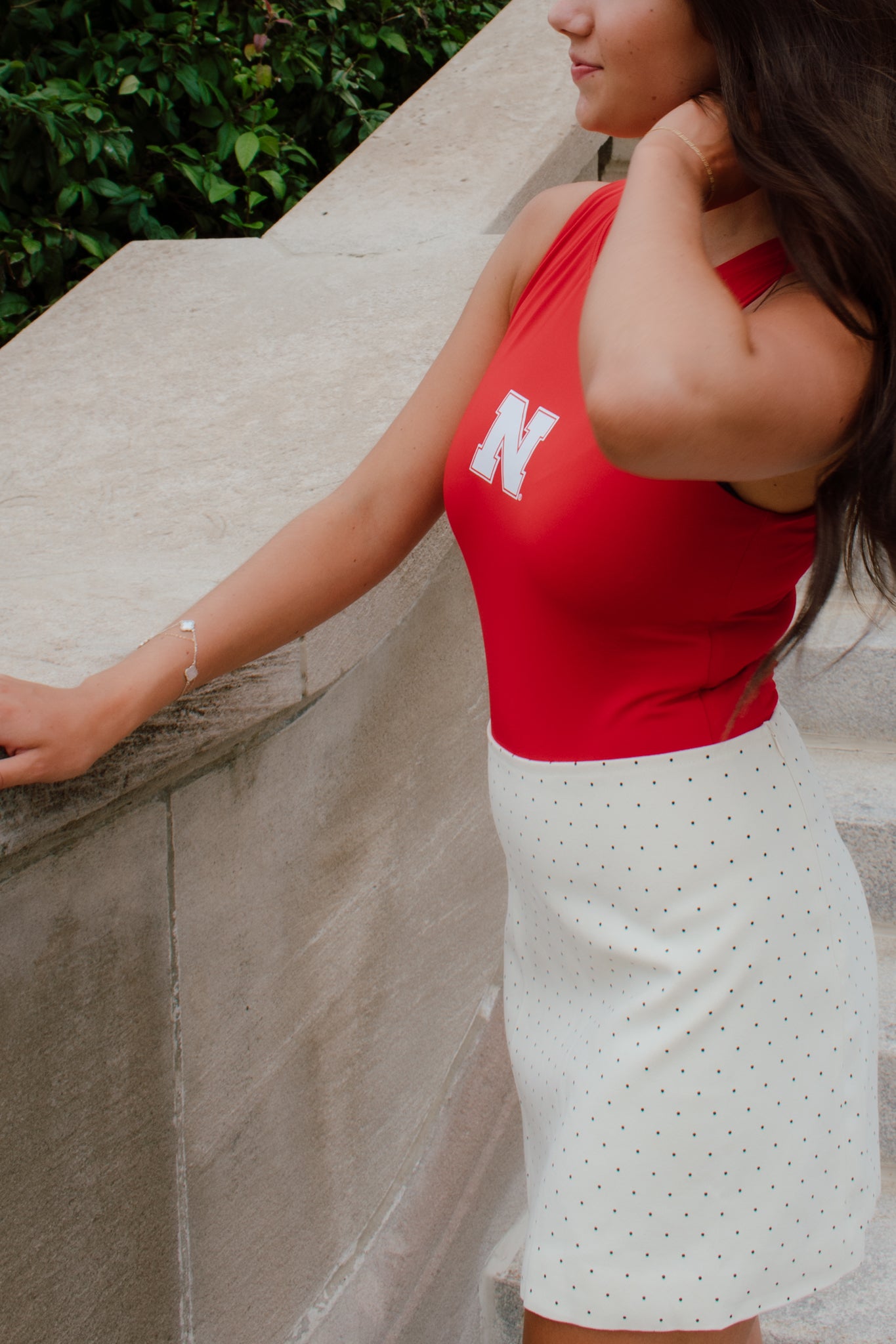 Dotted Up Mini Skirt