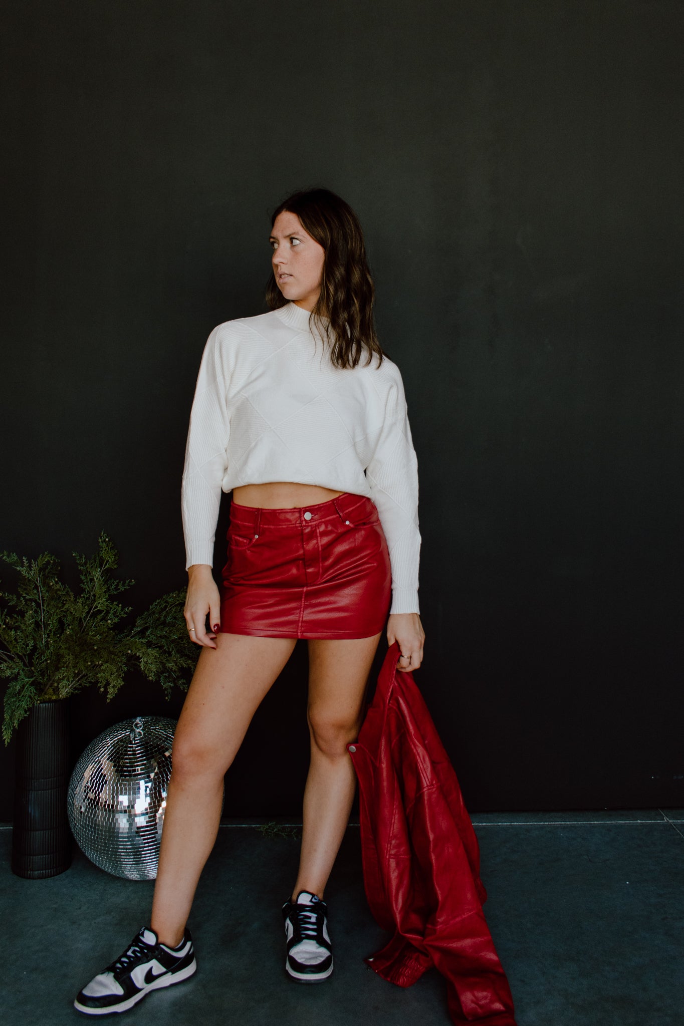 Rally Leather Mini Skirt