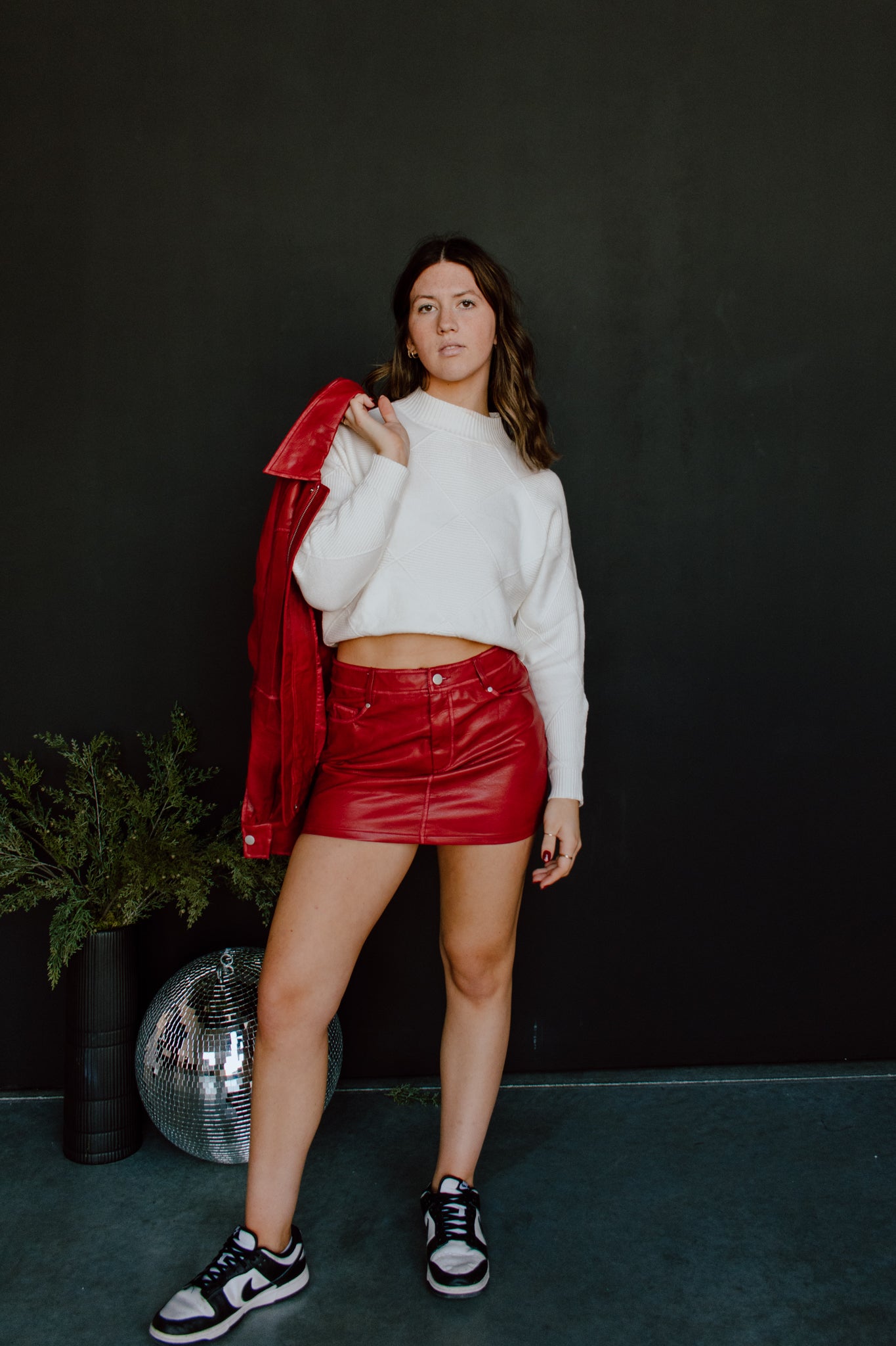 Rally Leather Mini Skirt