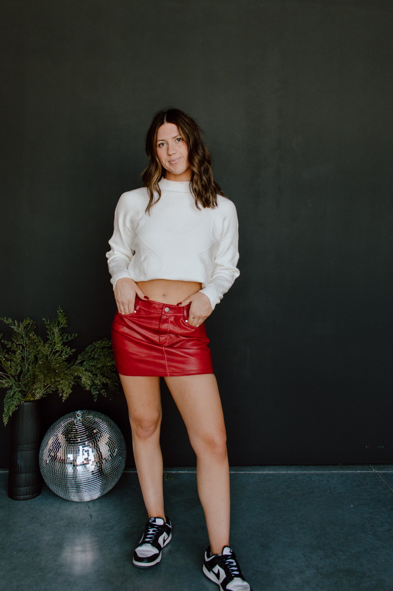 Rally Leather Mini Skirt