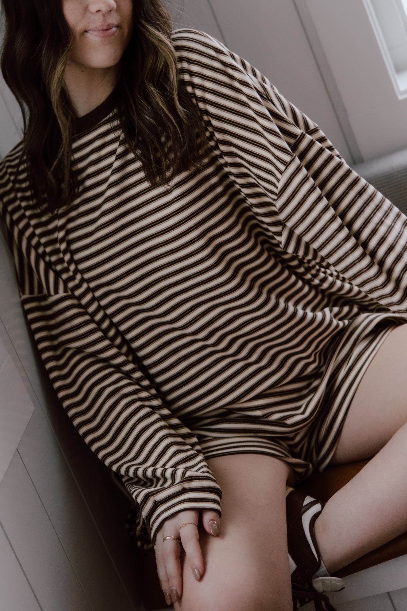 Brushed Up Crew | Vintage Striped