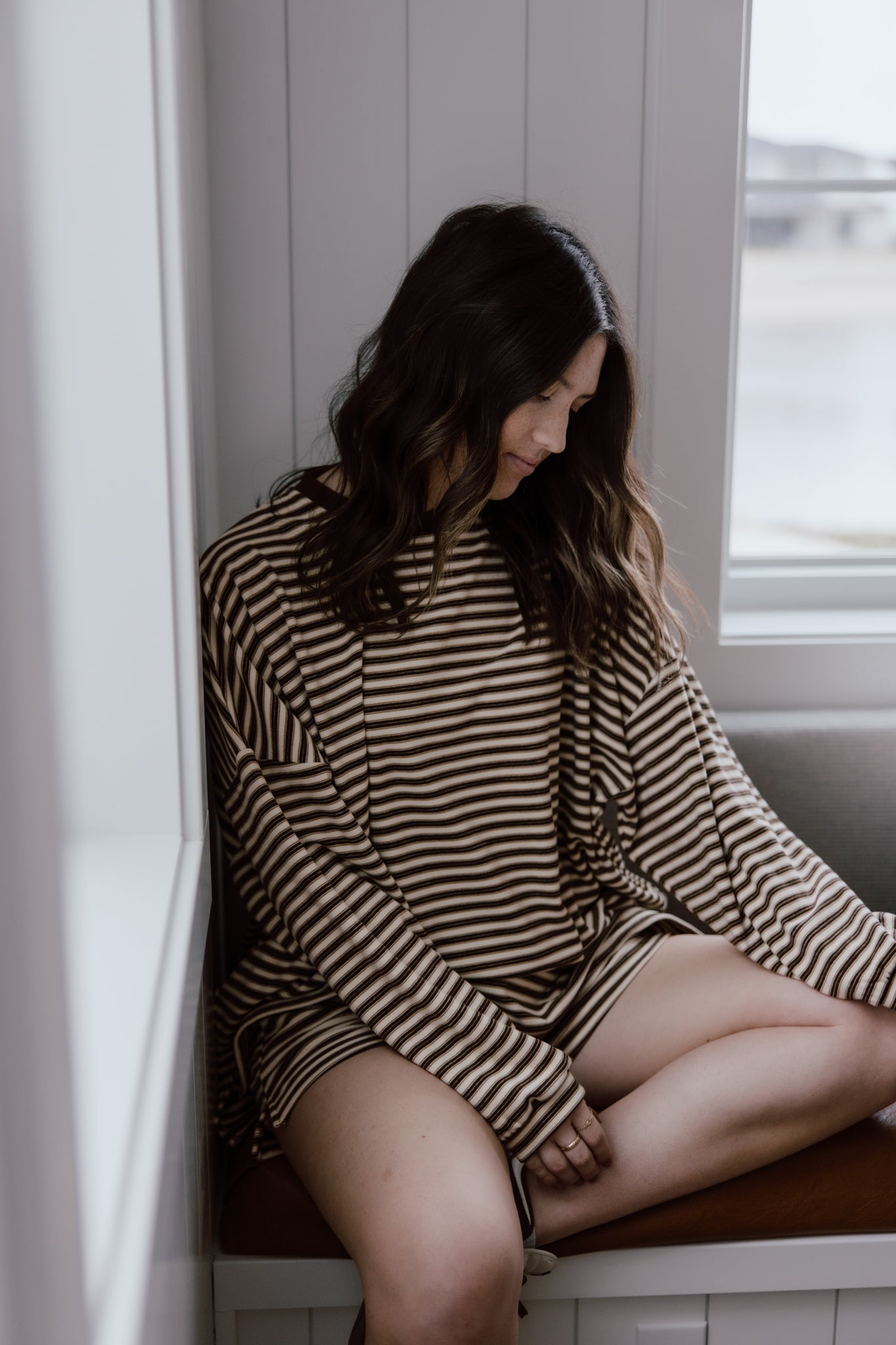 Brushed Up Crew | Vintage Striped