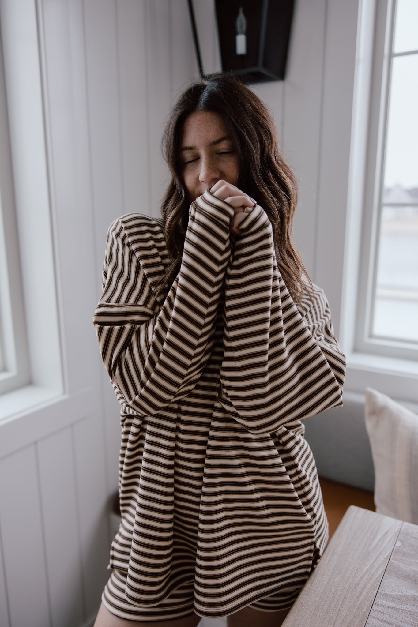 Brushed Up Crew | Vintage Striped