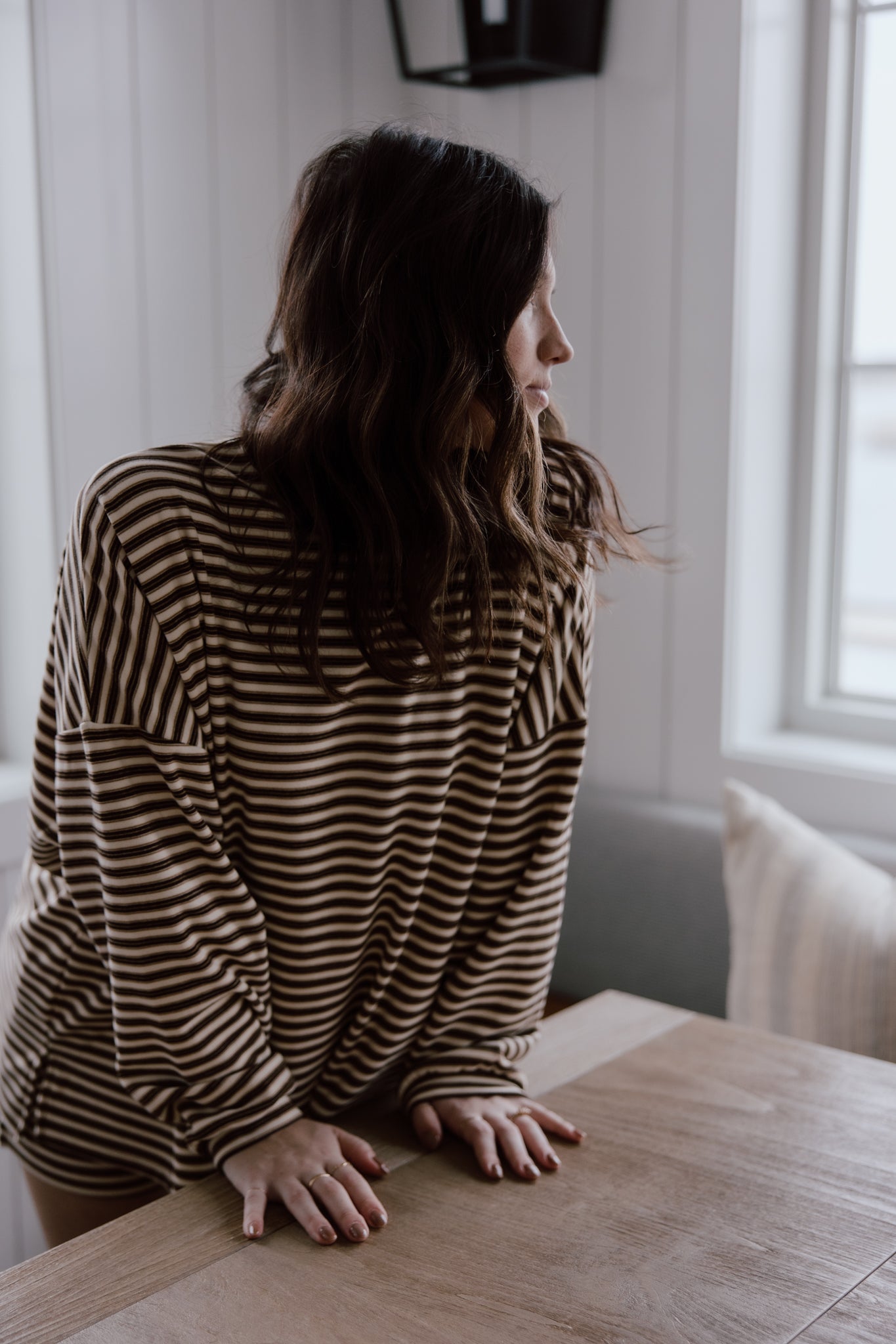 Brushed Up Crew | Vintage Striped