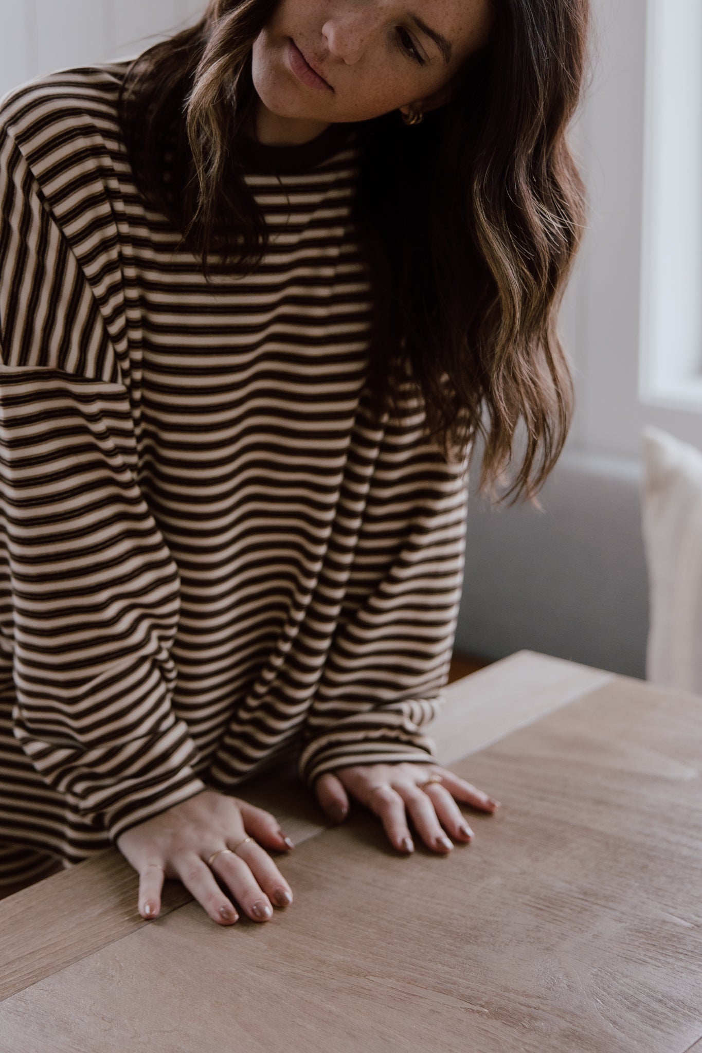 Brushed Up Crew | Vintage Striped