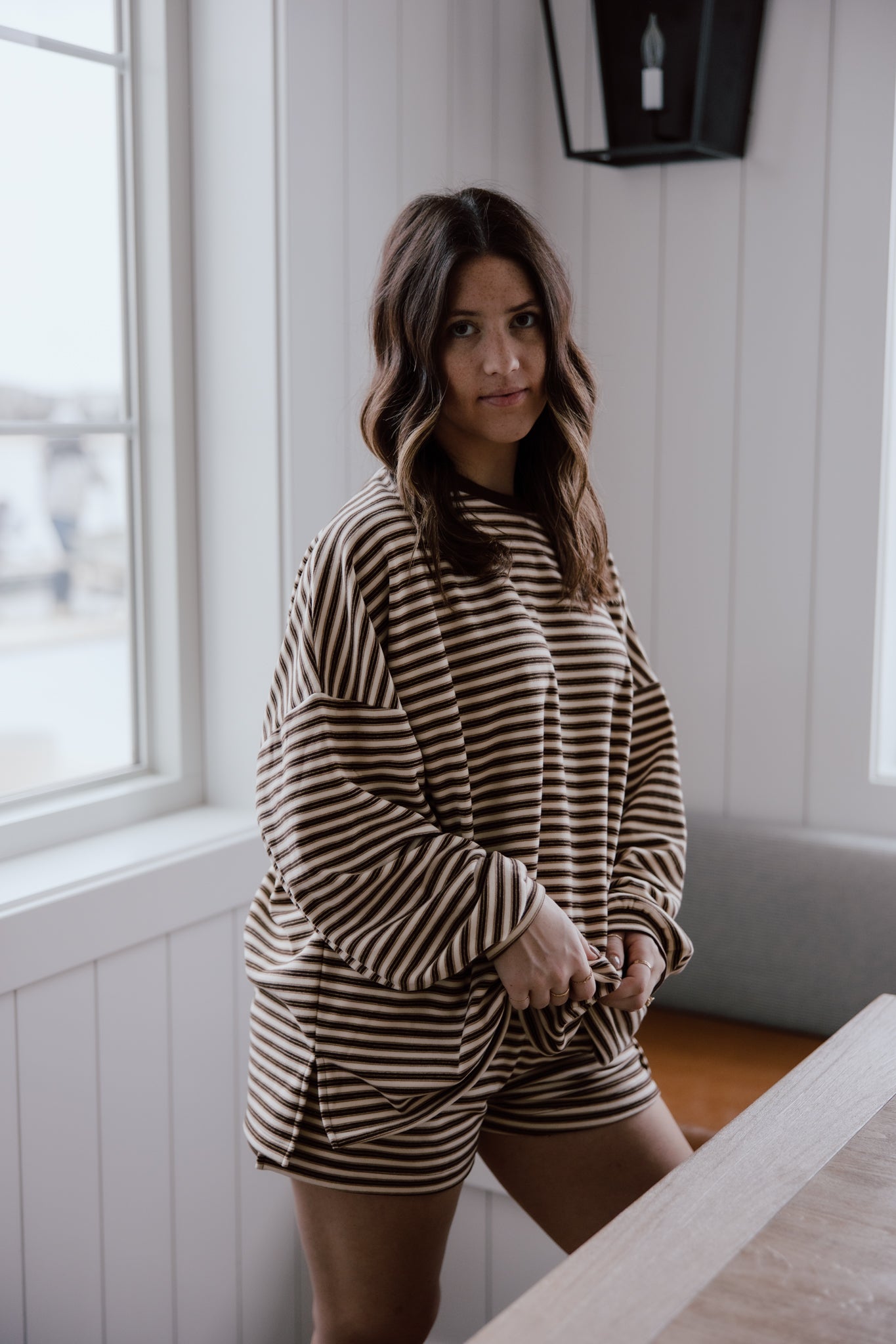 Brushed Up Crew | Vintage Striped