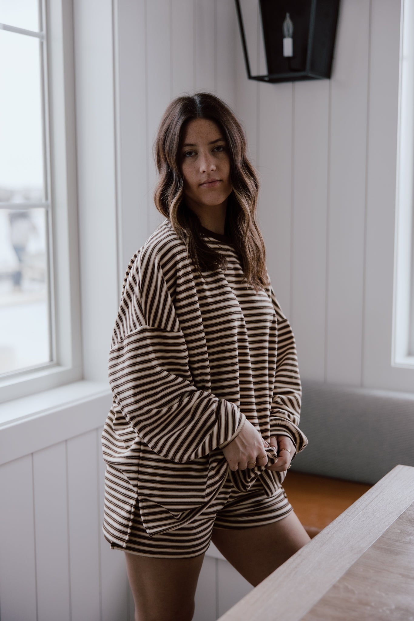 Brushed Up Crew | Vintage Striped